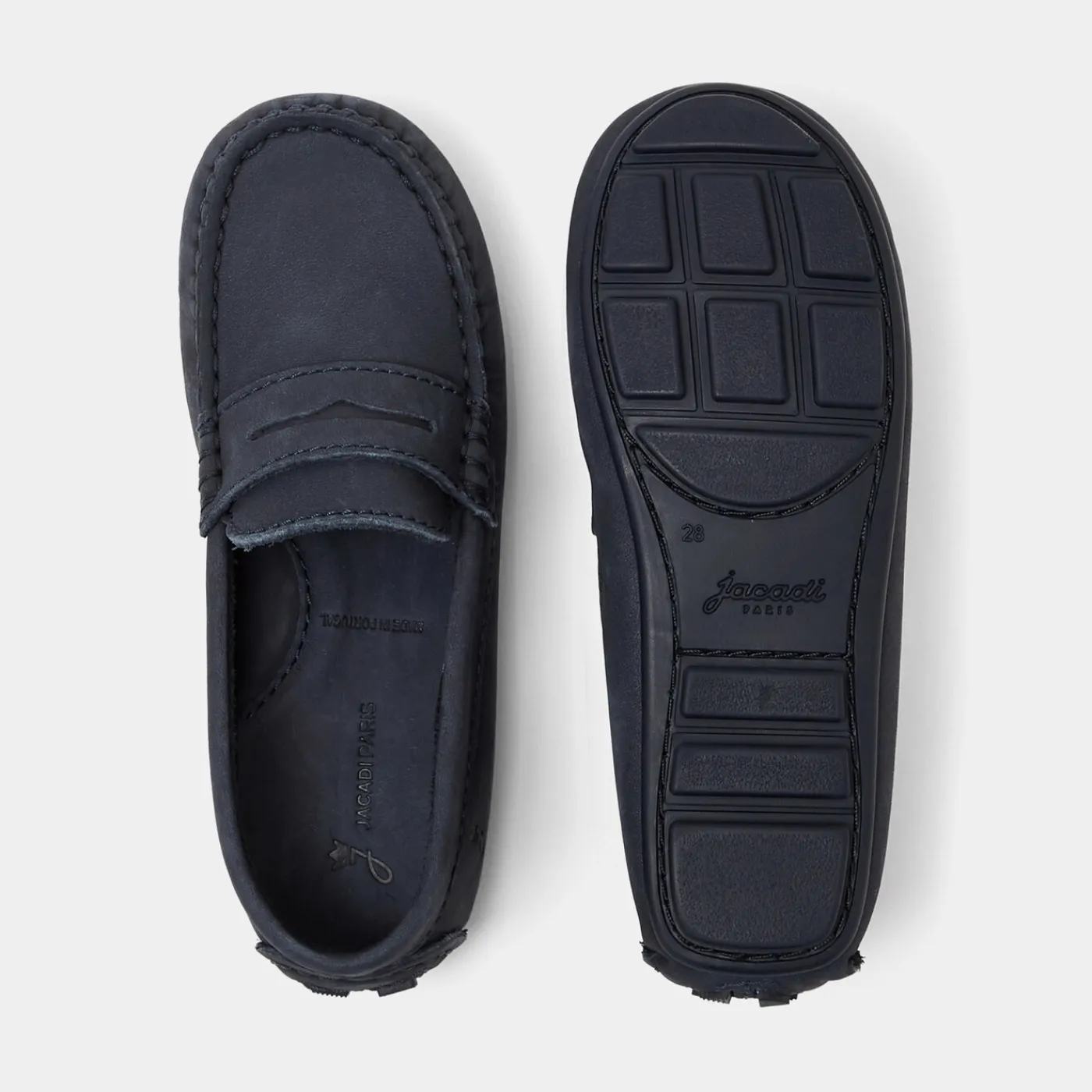 Loafers, Lace-Ups And Moccasins-Jacadi Boy nubuck moccasins Jacadi Navy