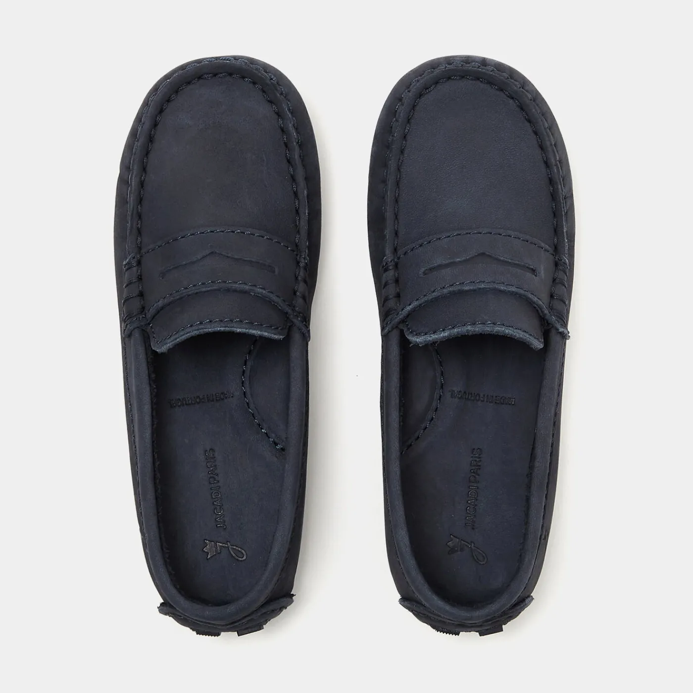 Loafers, Lace-Ups And Moccasins-Jacadi Boy nubuck moccasins Jacadi Navy