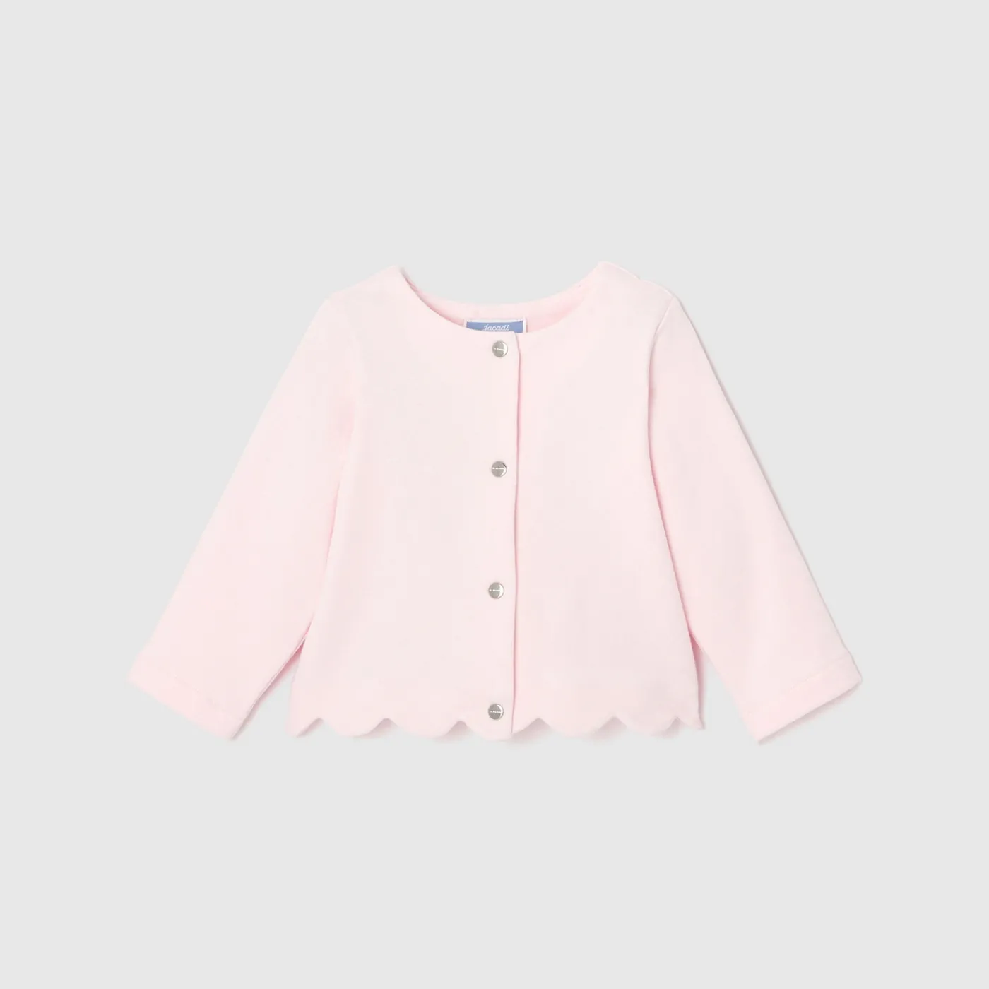 Cardigans, Sweaters And Sweatshirts-Jacadi Baby girl fleece cardigan Jacadi Powder Pink
