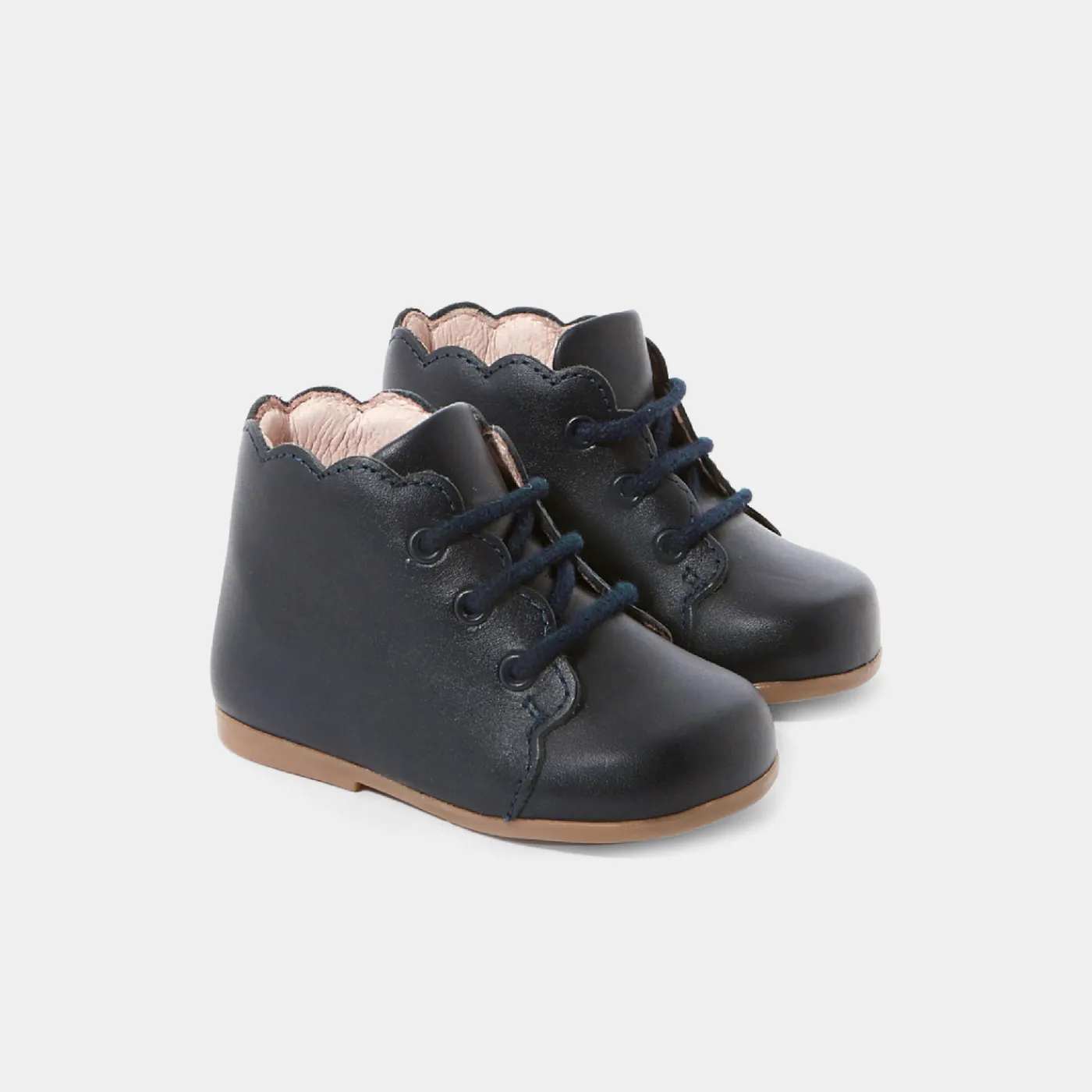Ankle & Lined Boots-Jacadi Baby girl first ankle boots Jacadi Navy