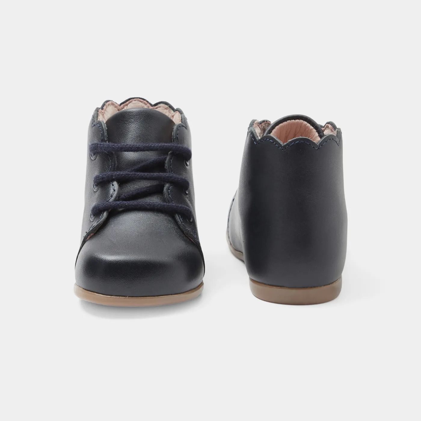 Ankle & Lined Boots-Jacadi Baby girl first ankle boots Jacadi Navy