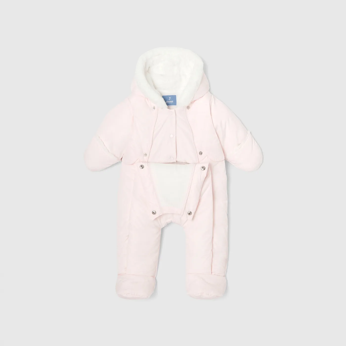 Coats And Outerwear|Baby Snowsuits & Burnous-Jacadi Baby girl snowsuit Jacadi pale Pink
