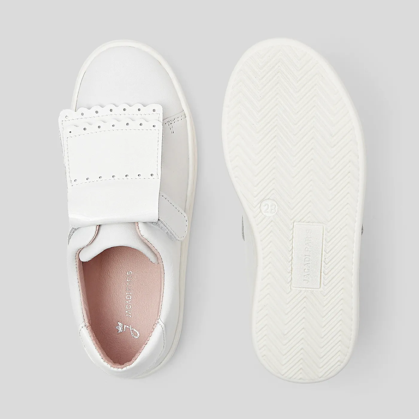 Sneakers-Jacadi Girl tennis shoes with removable tongue Jacadi White