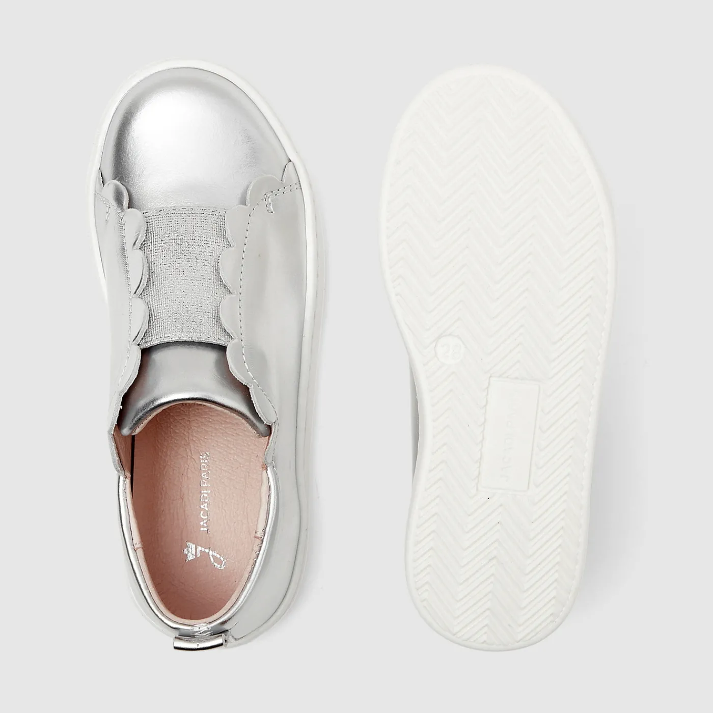 Sneakers-Jacadi Girl comfort tennis shoes Silver