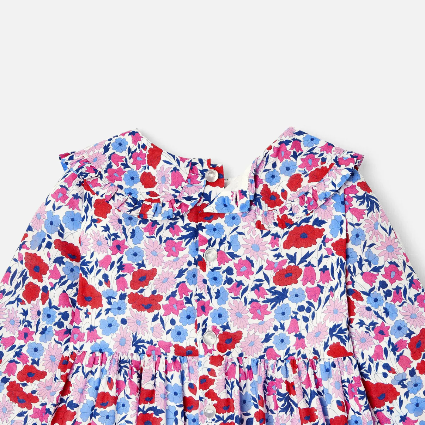 Dresses-Jacadi Baby girl dress in Liberty fabric White/Multicolour