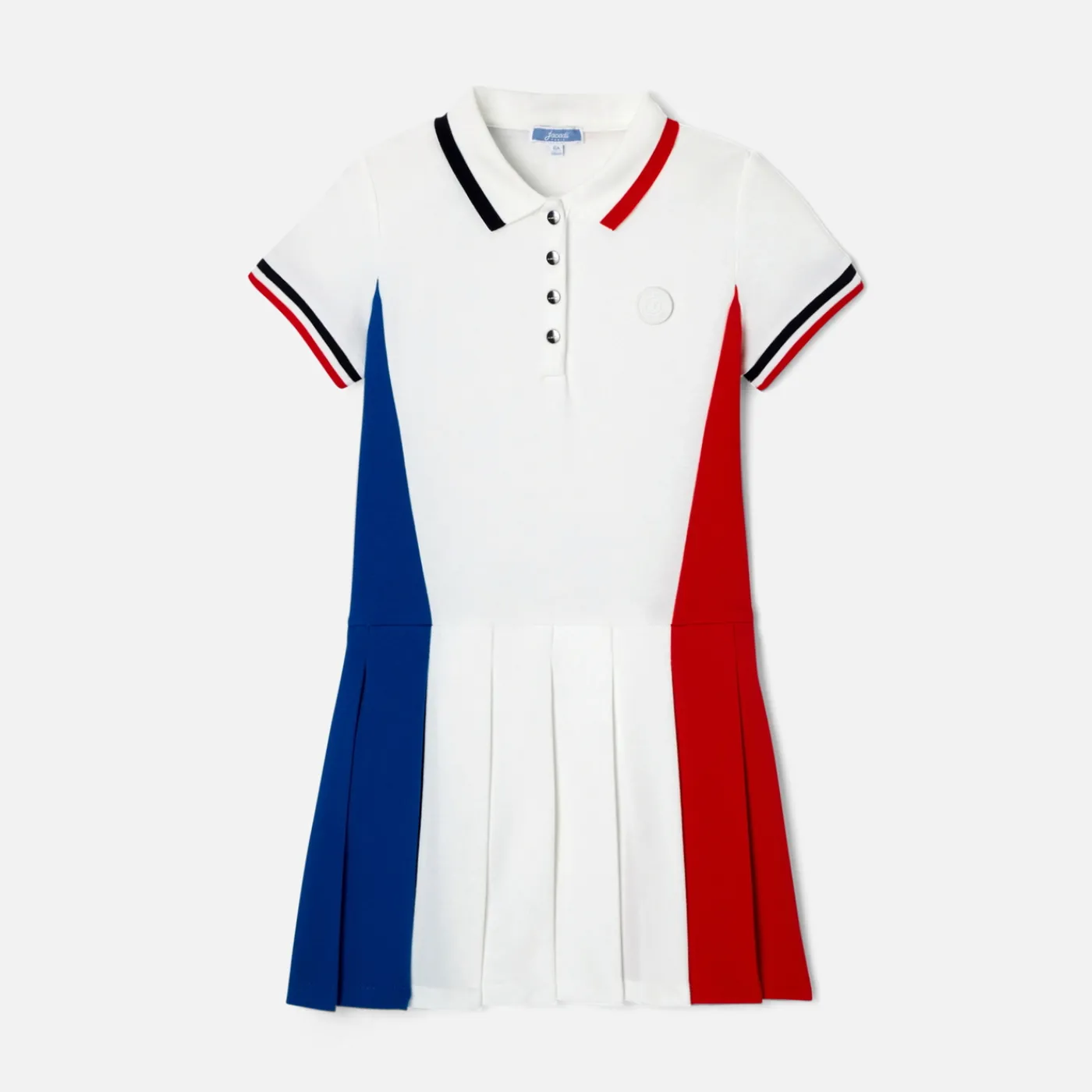 Dresses And Skirts-Jacadi Girl color block dress White/Multicolour
