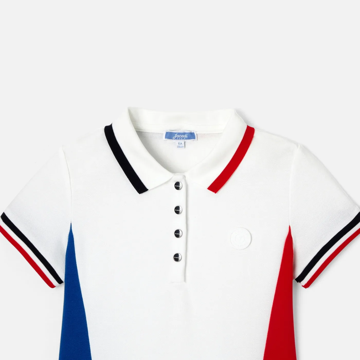 Dresses And Skirts-Jacadi Girl color block dress White/Multicolour