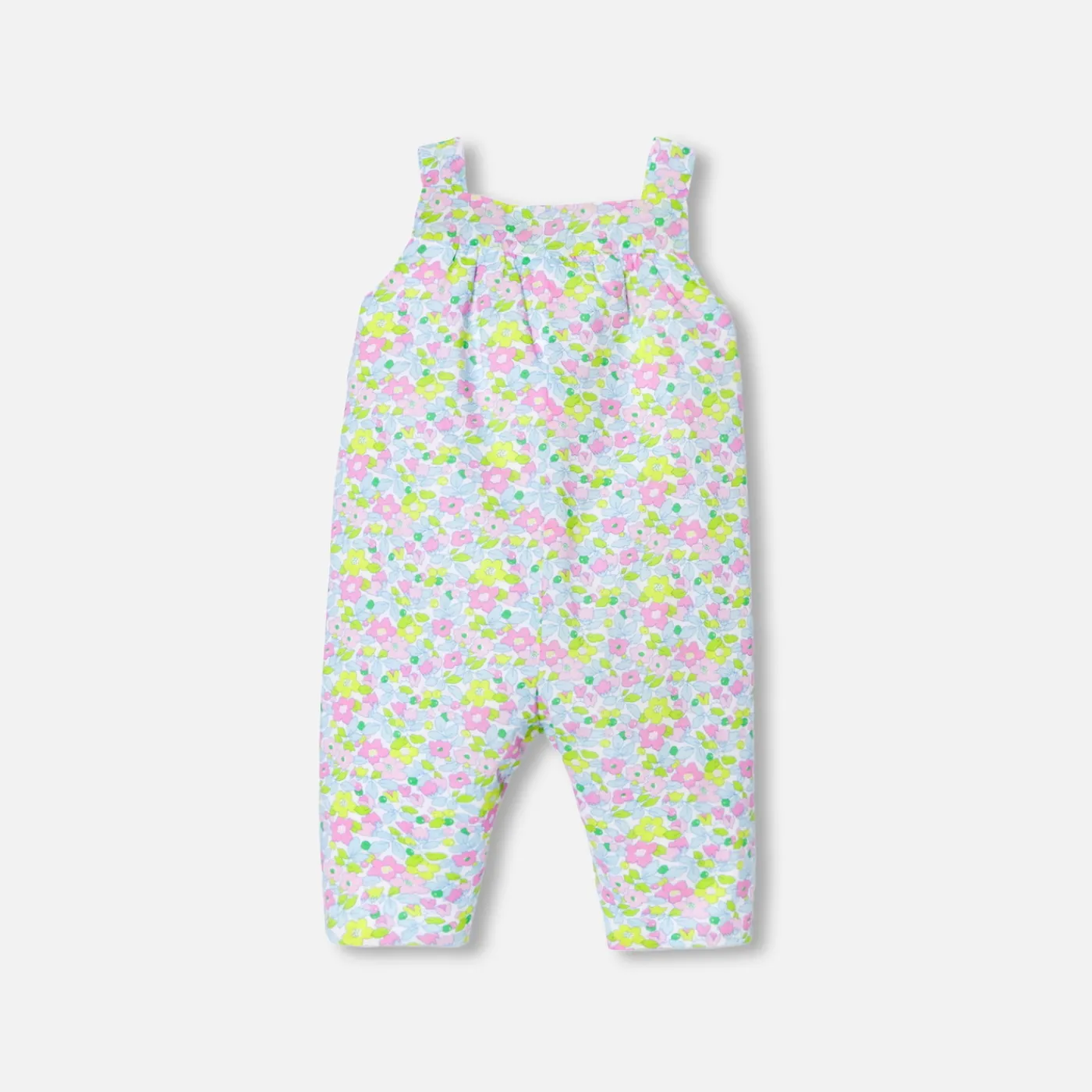 Bloomers, Overalls And Sets-Jacadi Baby girl overalls in Liberty fabric White/Multicolour