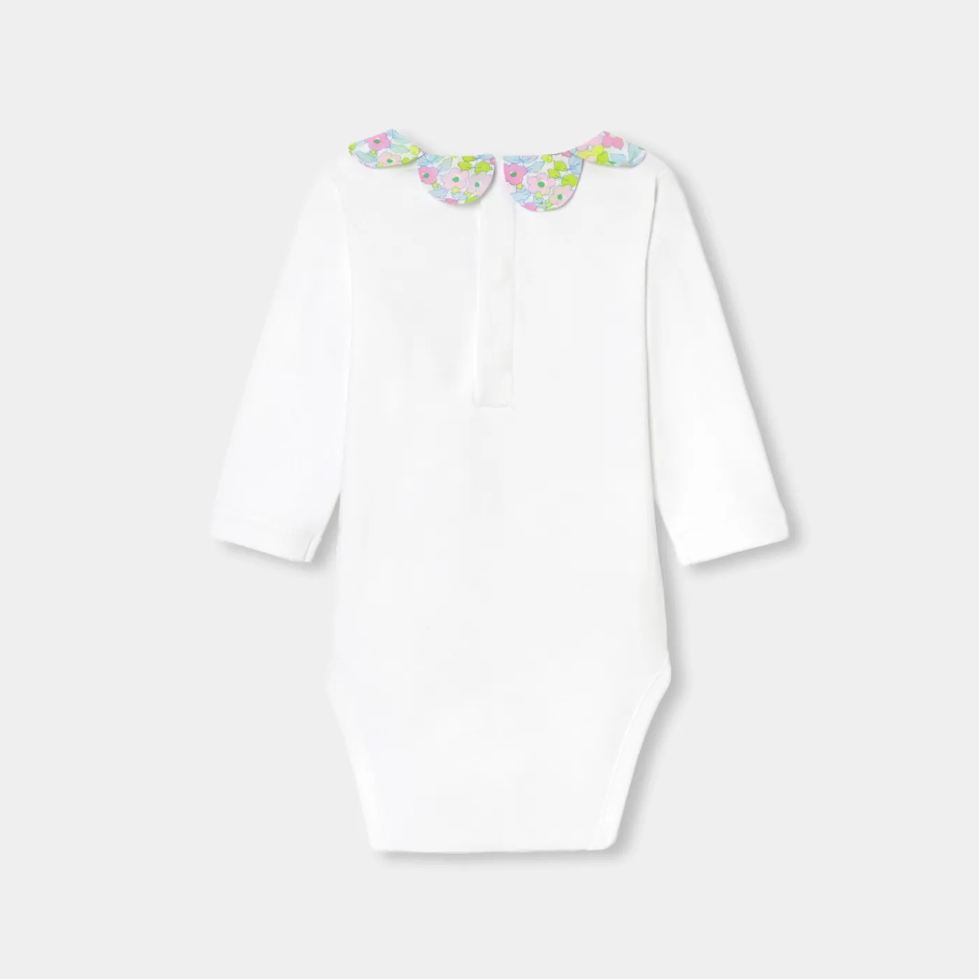 Bodysuits-Jacadi Baby girl long sleeves bodysuit Jacadi White