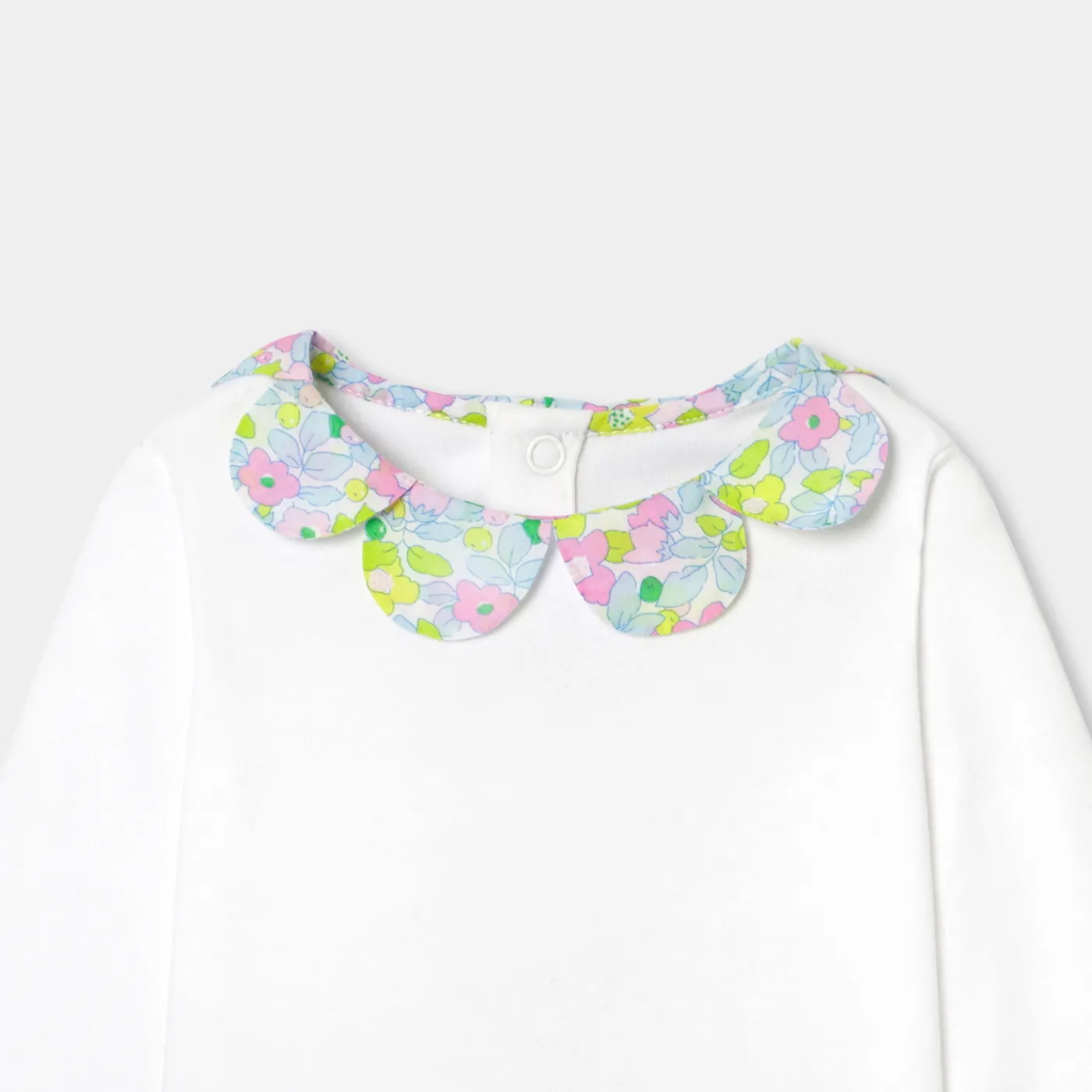 Bodysuits-Jacadi Baby girl long sleeves bodysuit Jacadi White