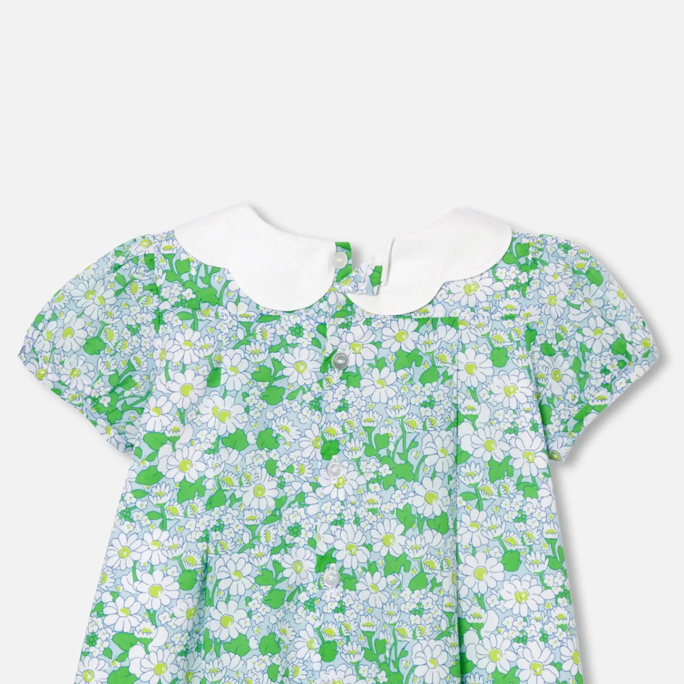 Dresses-Jacadi Baby girl dress in Liberty fabric White/Multicolour