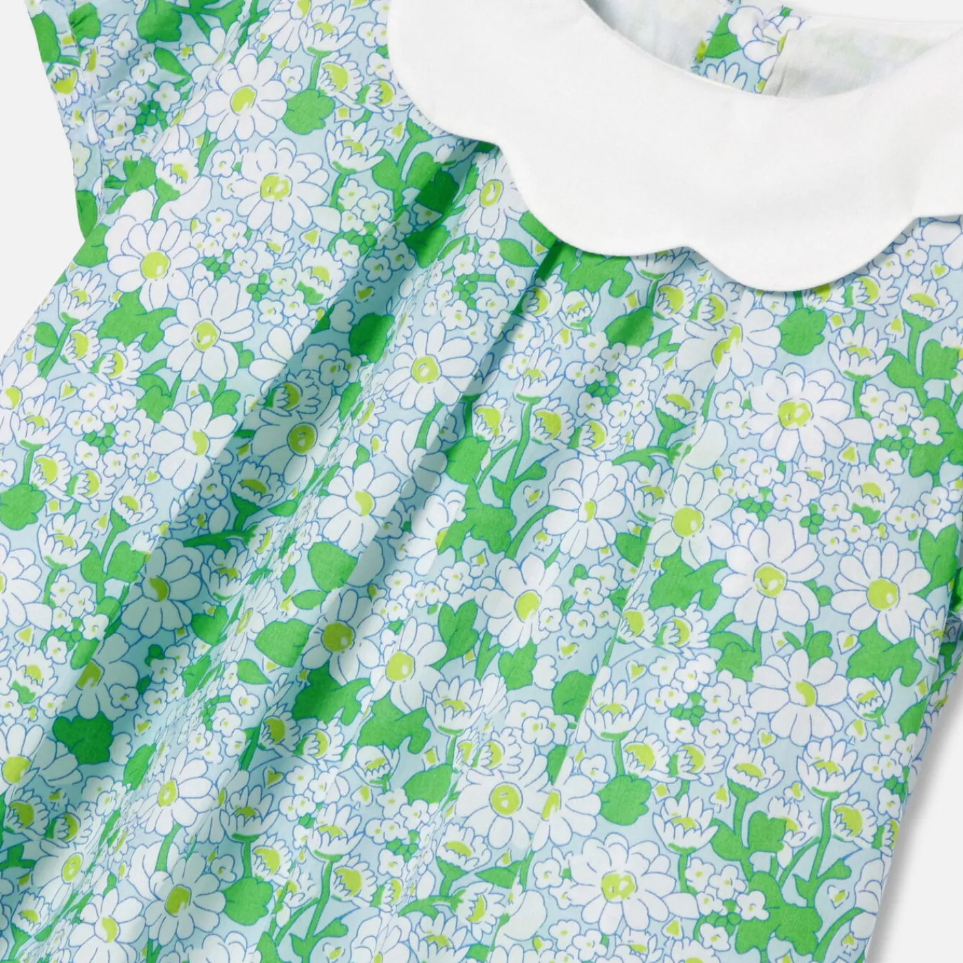 Dresses-Jacadi Baby girl dress in Liberty fabric White/Multicolour