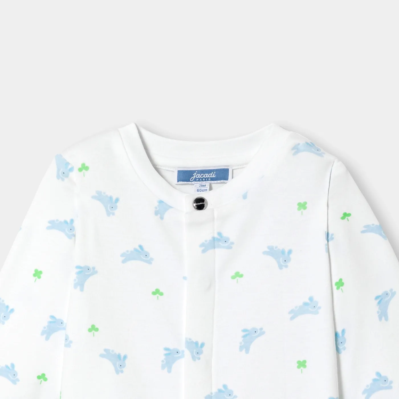Pajamas-Jacadi Baby boy pajamas in interlock White/Multicolour