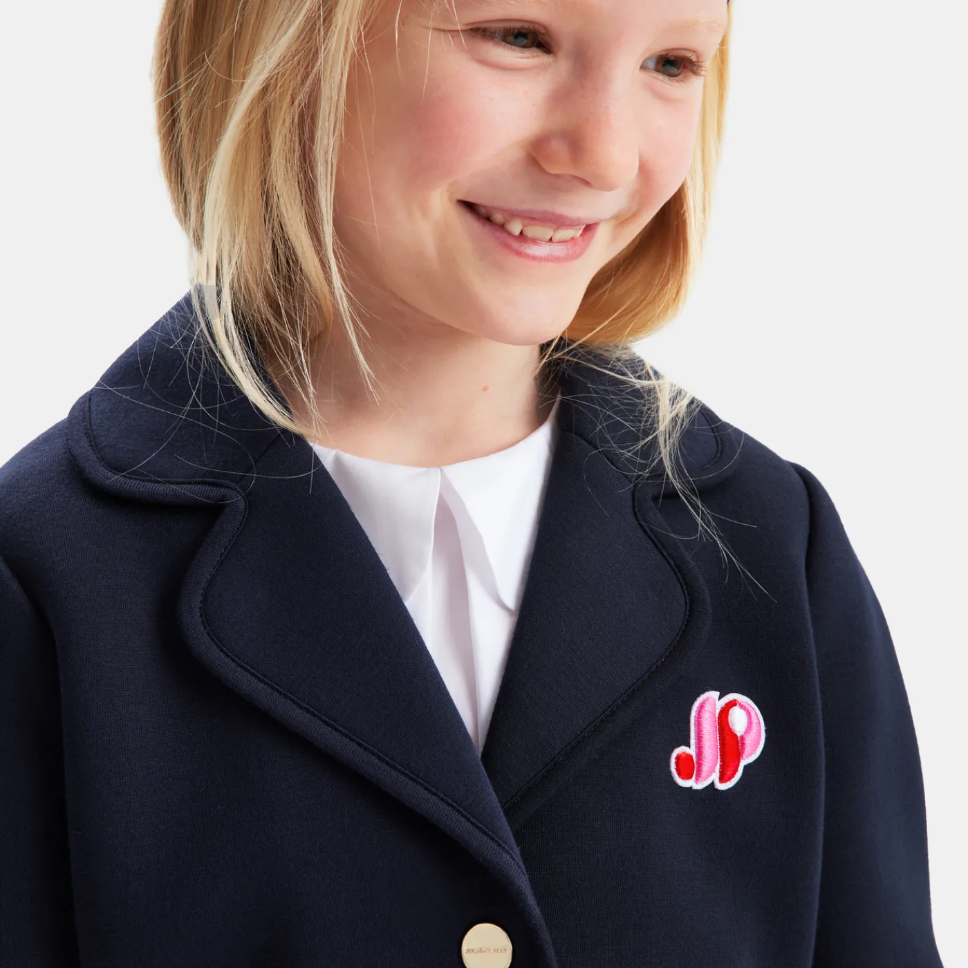 Cardigans, Sweaters And Sweatshirts|Coats And Outerwear-Jacadi Girl fitted jacket Jacadi Navy
