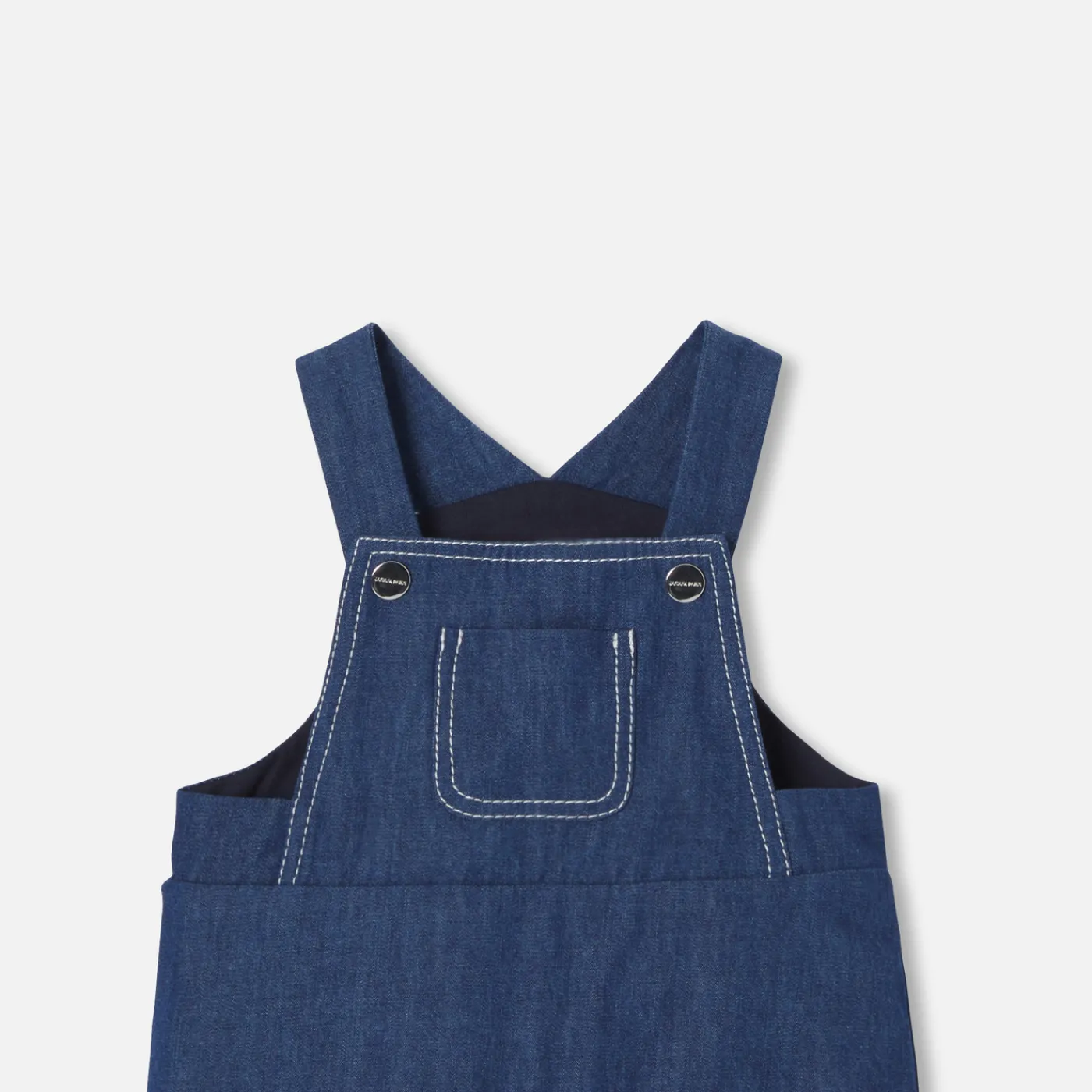 Bloomers, Overalls And Sets-Jacadi Baby boy denim overalls Dark Denim
