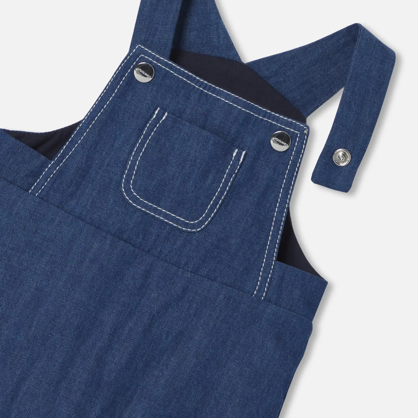Bloomers, Overalls And Sets-Jacadi Baby boy denim overalls Dark Denim