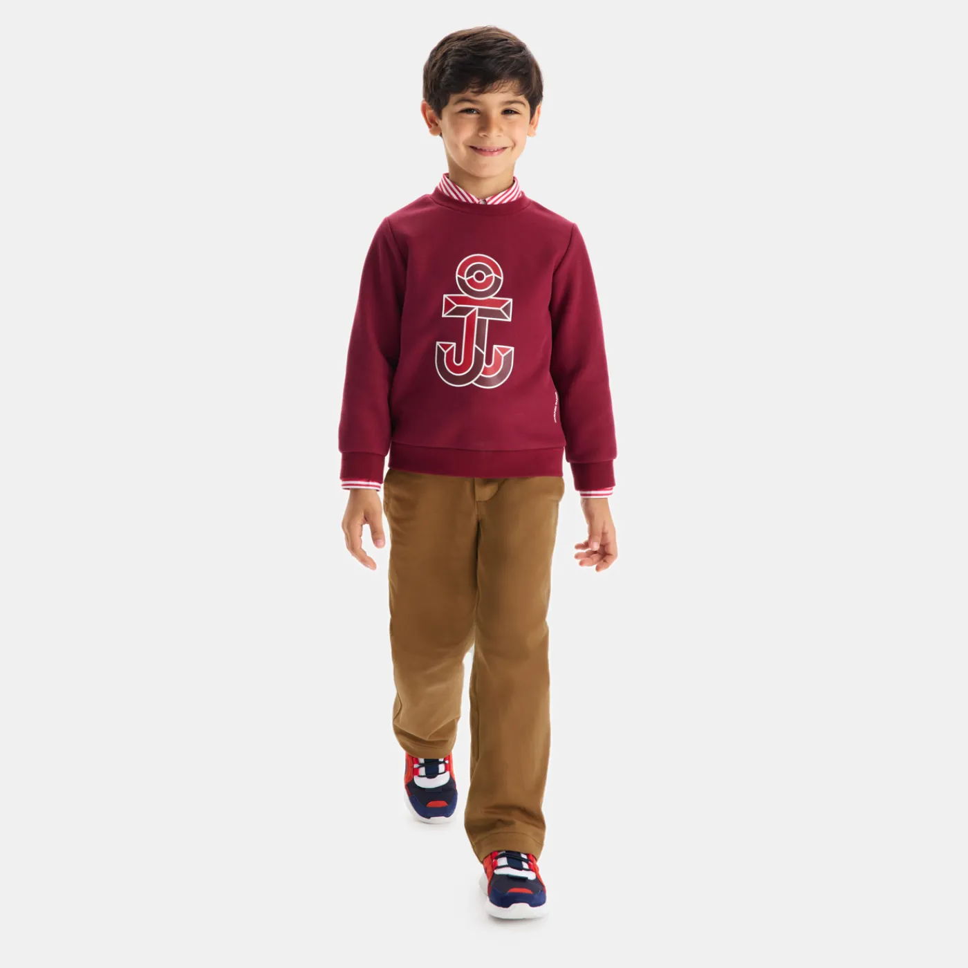 Pants And Sweatpants-Jacadi Boy twill pants Clay