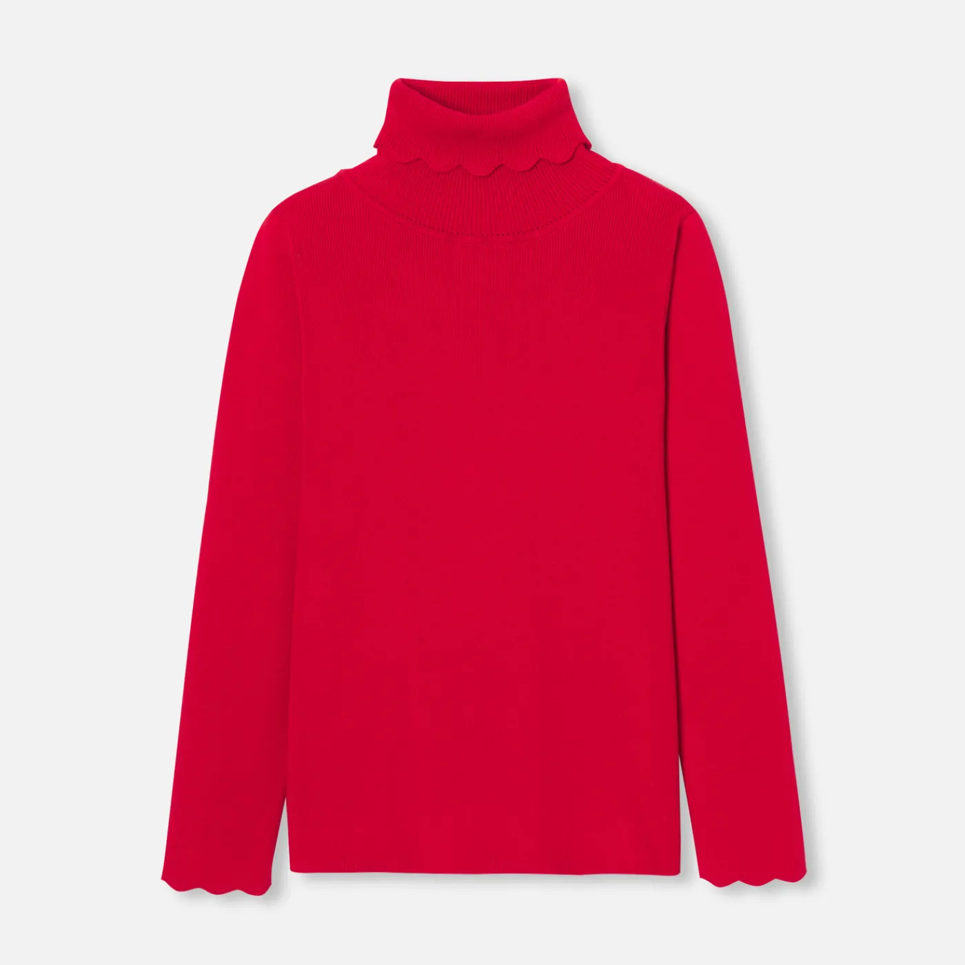 Cardigans, Sweaters And Sweatshirts-Jacadi Girl turtleneck sweater Jacadi Red
