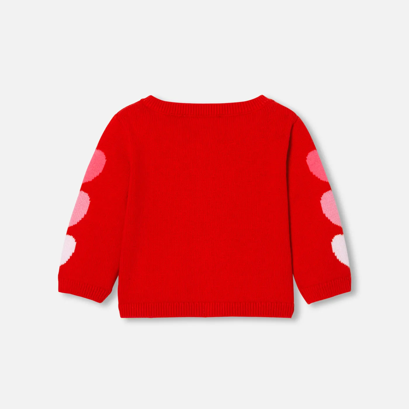 Jumpers, Sweatshirts And Cardigans-Jacadi Baby girl cardigan with hearts Red/Multicolout