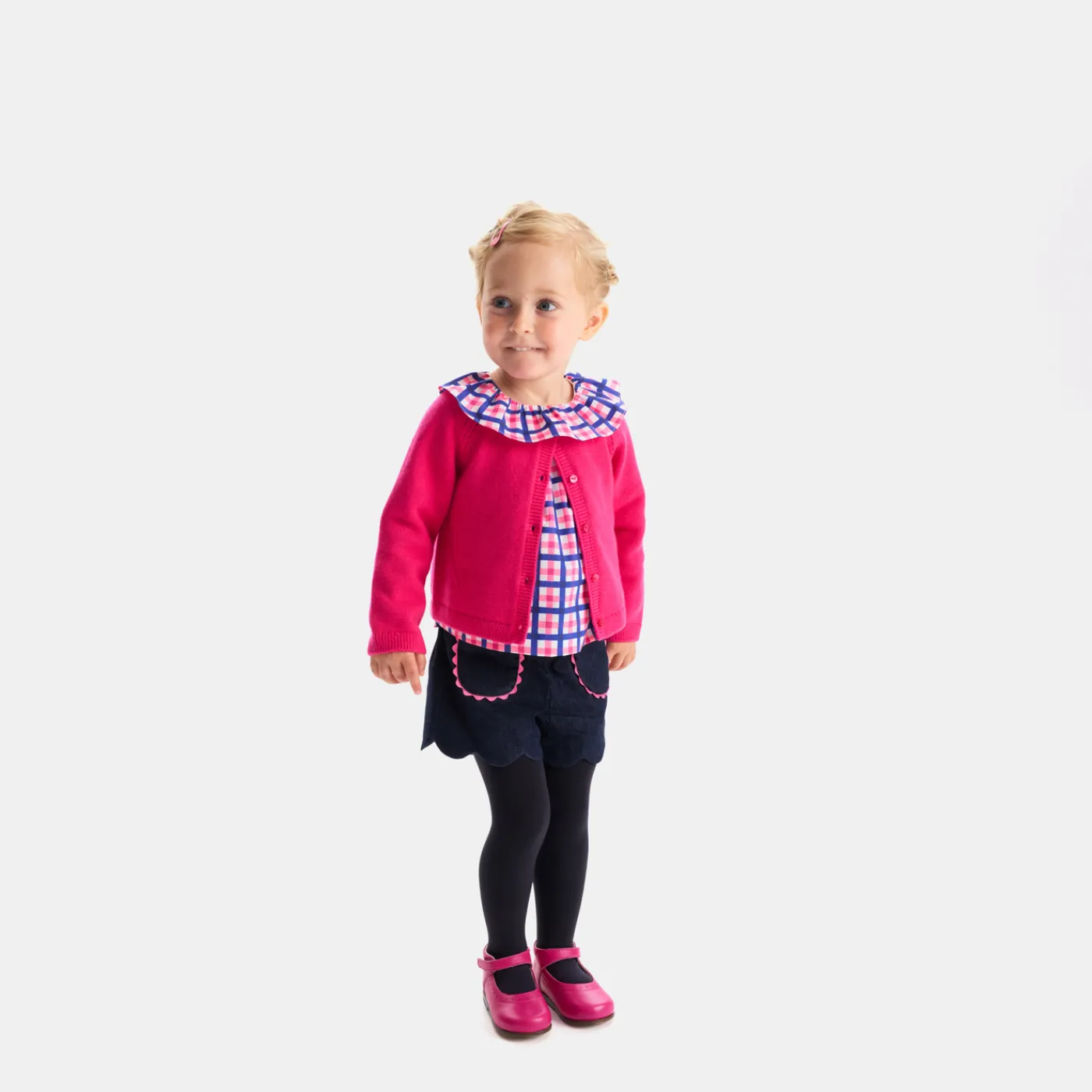 Pants And Shorts-Jacadi Baby girl denim shorts Dark Denim