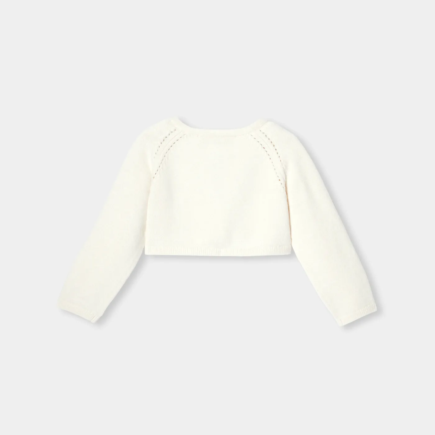 Cardigans, Sweaters And Sweatshirts-Jacadi Baby girl ceremony bolero Jacadi soft white
