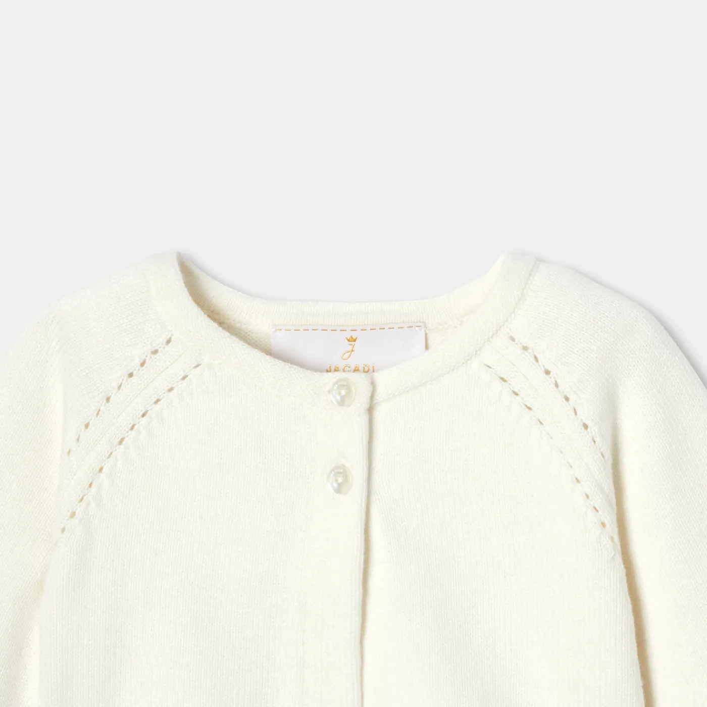 Cardigans, Sweaters And Sweatshirts-Jacadi Baby girl ceremony bolero Jacadi soft white