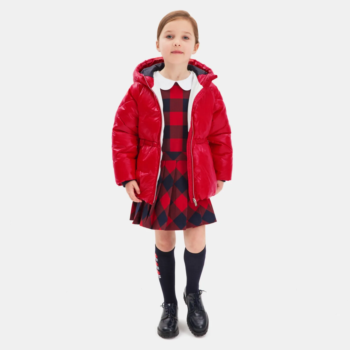 Coats And Outerwear|Girl Coats & Puffer Jackets-Jacadi Girl padded jacket Brick red