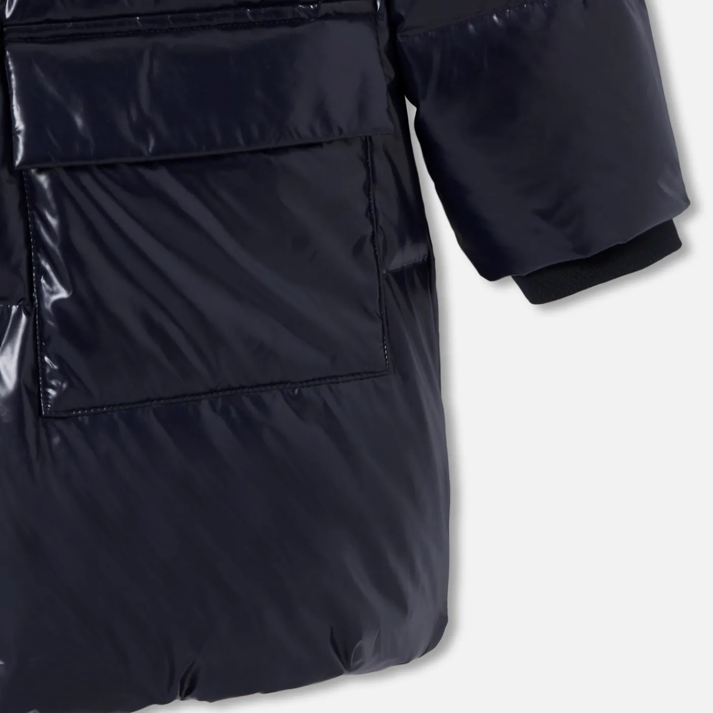 Coats And Outerwear|Girl Coats & Puffer Jackets-Jacadi Girl long padded jacket Jacadi Navy