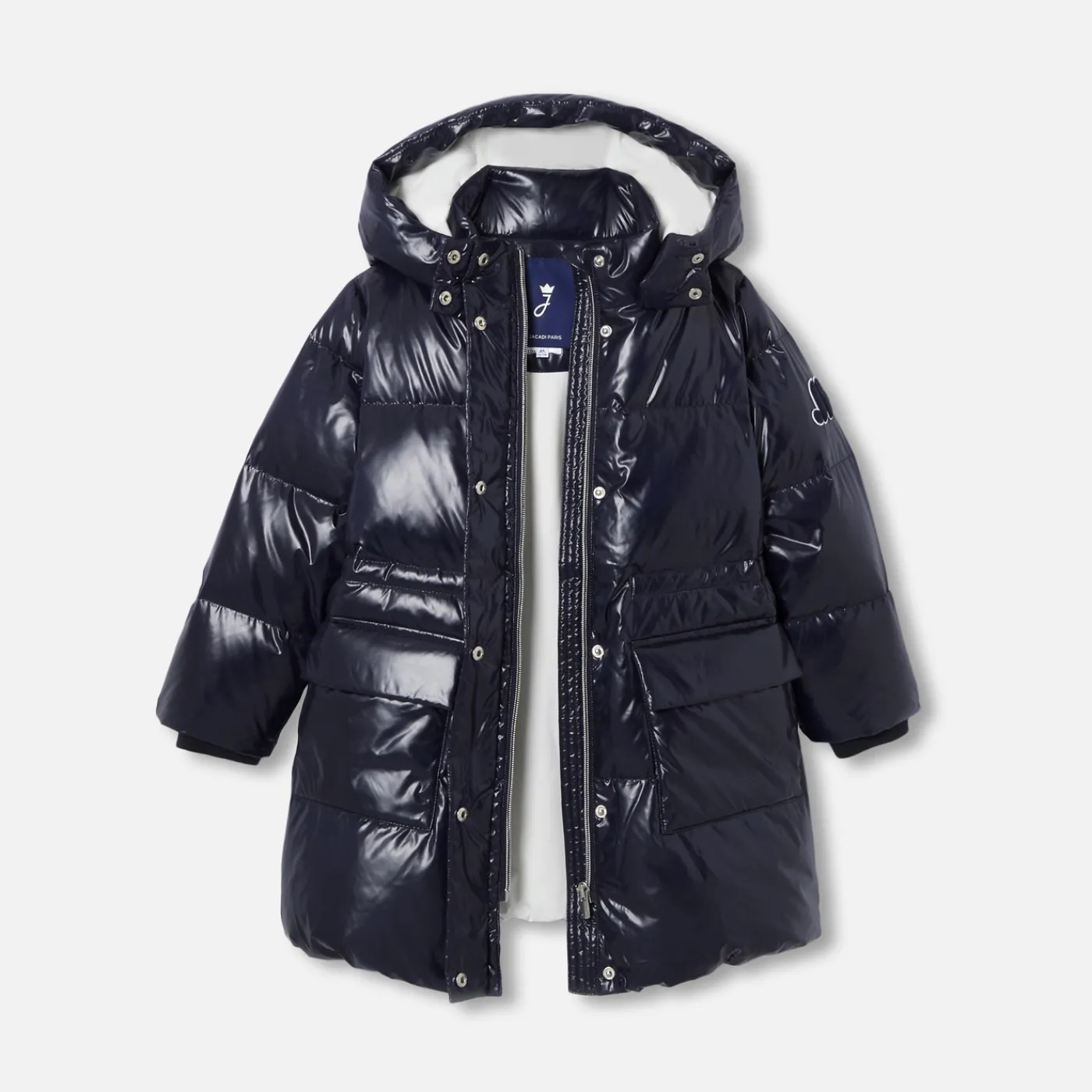 Coats And Outerwear|Girl Coats & Puffer Jackets-Jacadi Girl long padded jacket Jacadi Navy
