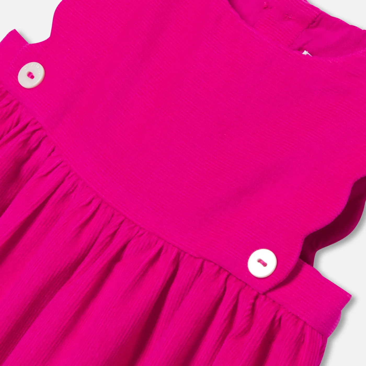 Dresses-Jacadi Baby girl velvet pinafore dress Raspberry