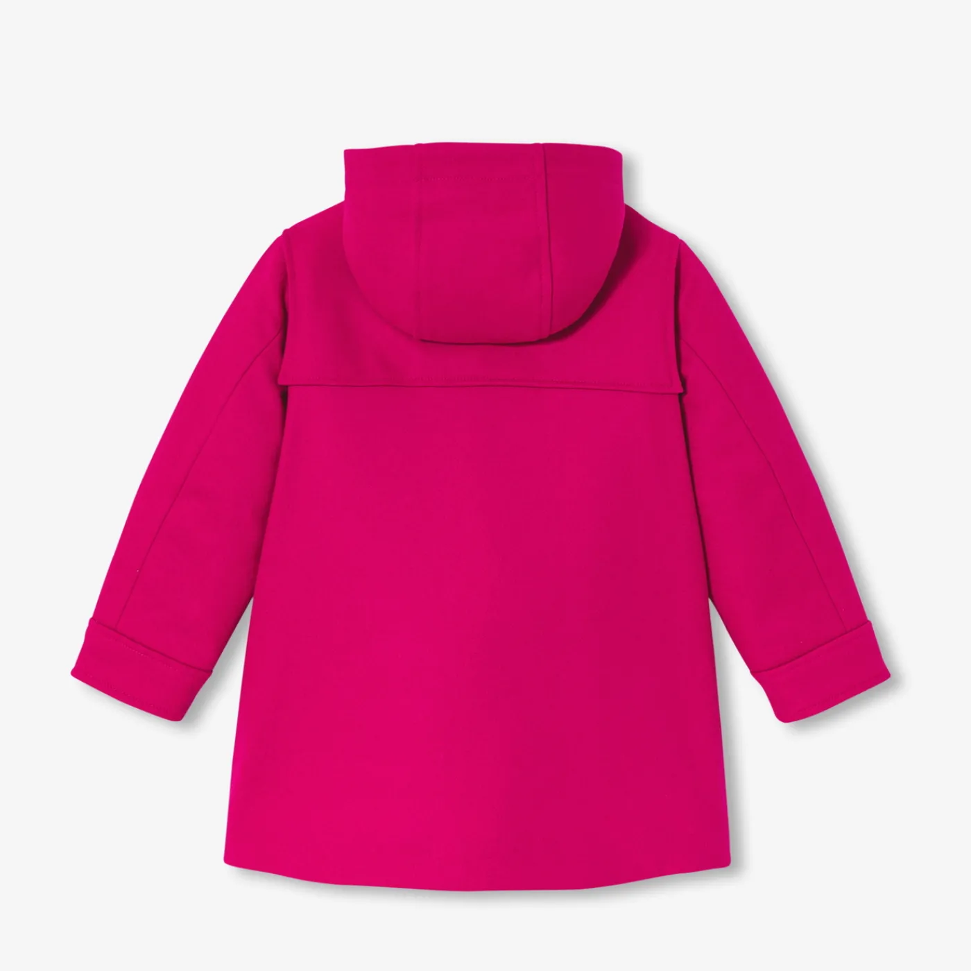 Coats And Outerwear|Girl Coats & Puffer Jackets-Jacadi Girl wool duffle-coat Grenadine Pink