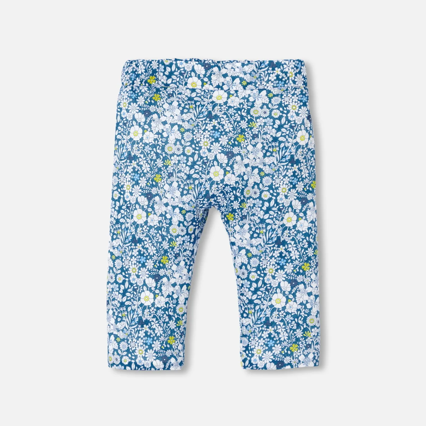 Pants, Leggings And Shorts-Jacadi Baby girl comfort trousers in Liberty fabric Blue/Multicolour