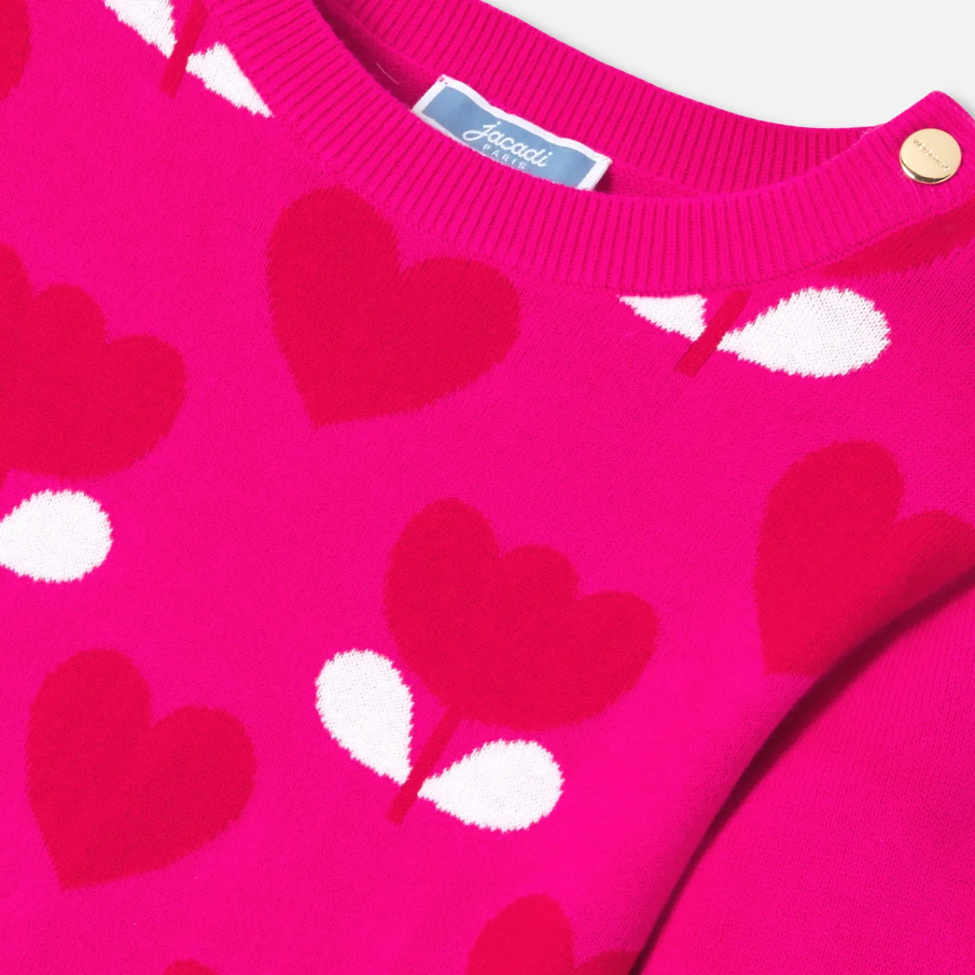 Dresses And Skirts-Jacadi Girl knitted dress Pink/Red