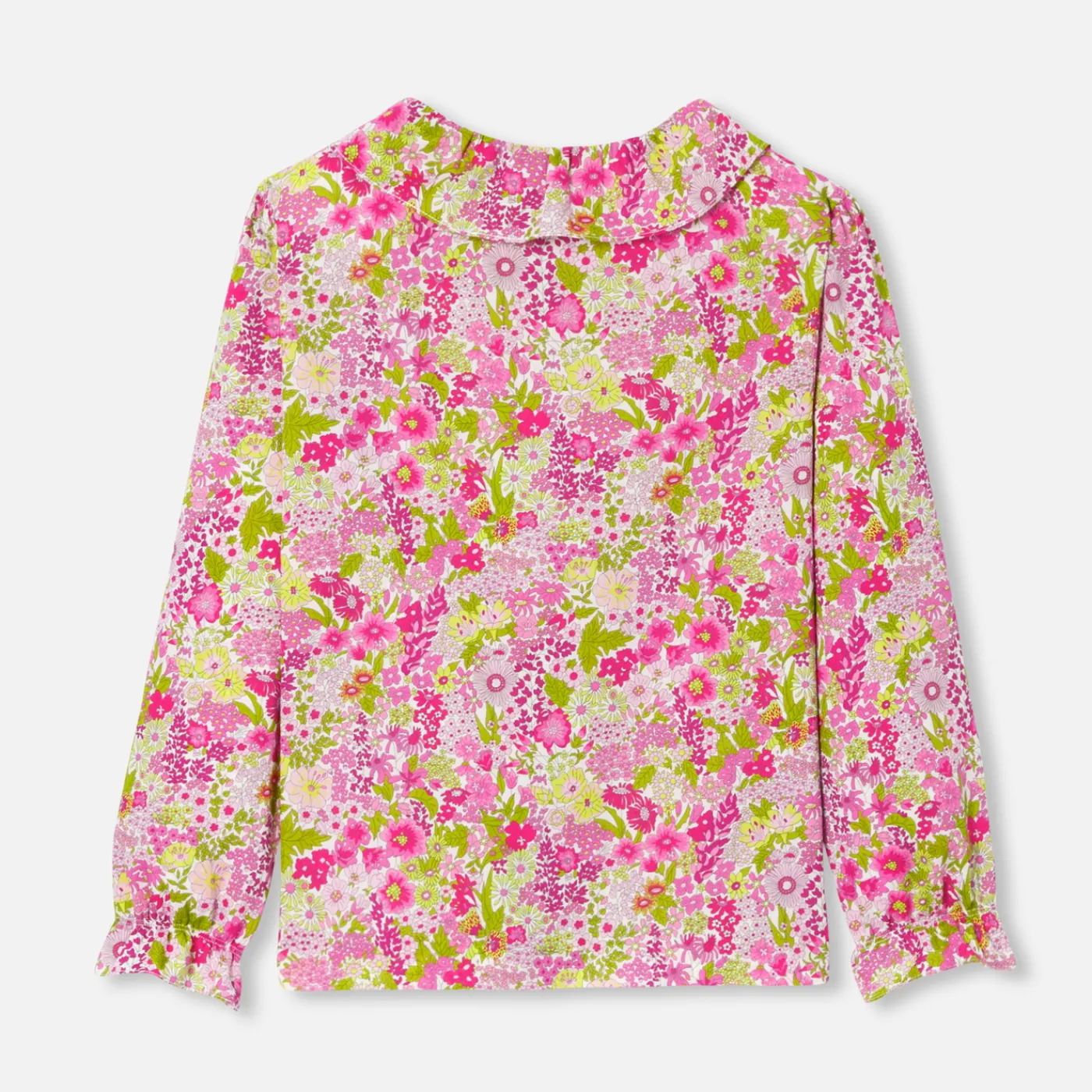 Blouses And Shirts-Jacadi Girl blouse in Liberty fabric White/Multicolour
