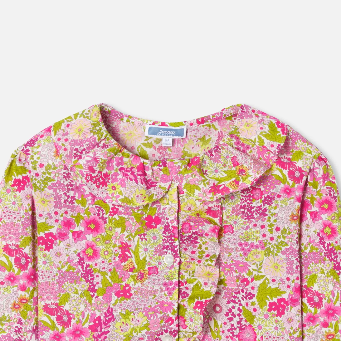 Blouses And Shirts-Jacadi Girl blouse in Liberty fabric White/Multicolour
