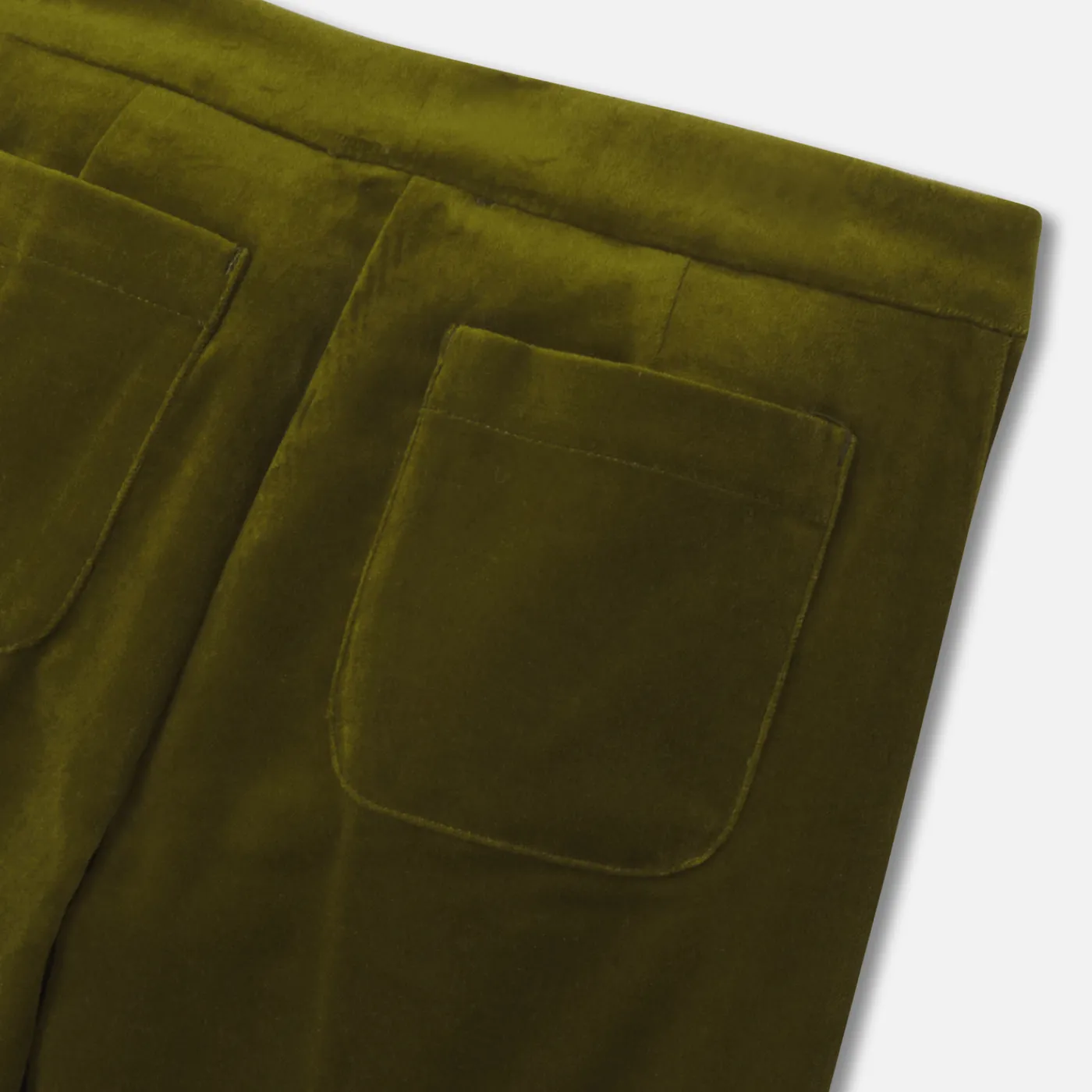 Pants And Sweatpants-Jacadi Girl wide-leg velour trousers Olive green