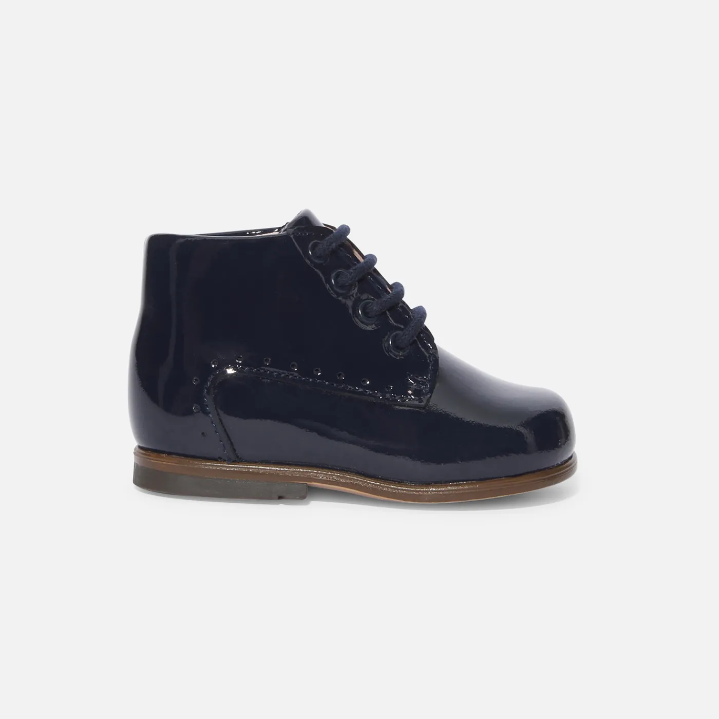 Ankle & Lined Boots-Jacadi Baby girl patent leather booties Jacadi Navy