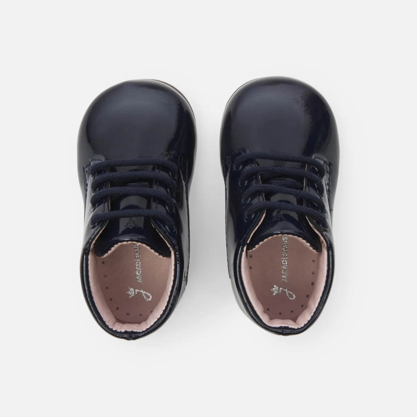Ankle & Lined Boots-Jacadi Baby girl patent leather booties Jacadi Navy