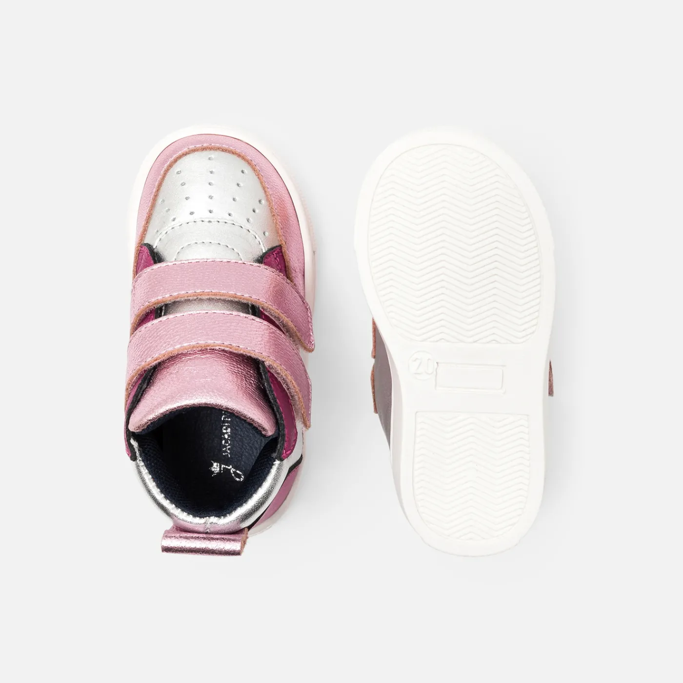 Sneakers-Jacadi Girl high-top sneakers Silver/multicolour
