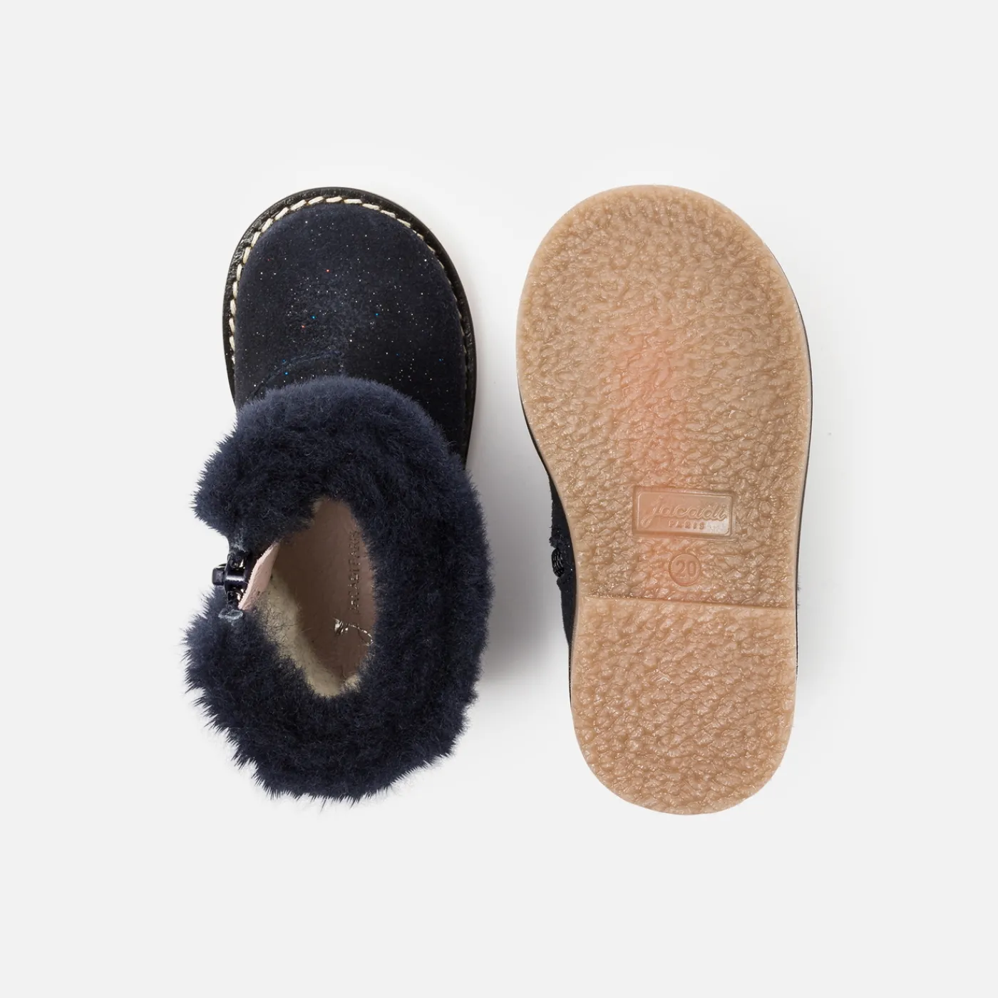 Ankle & Lined Boots-Jacadi Baby girl lined boots Jacadi Navy