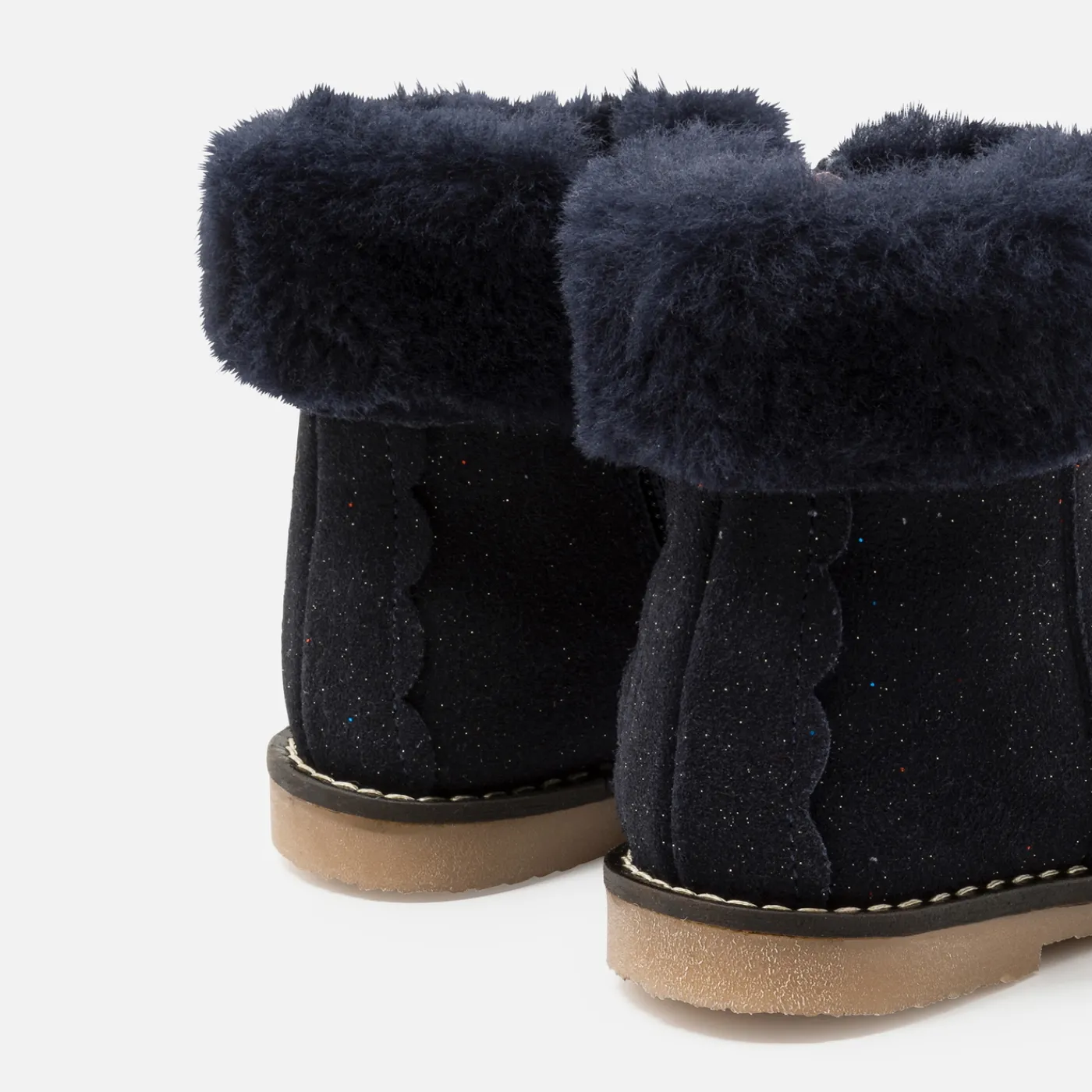 Ankle & Lined Boots-Jacadi Baby girl lined boots Jacadi Navy