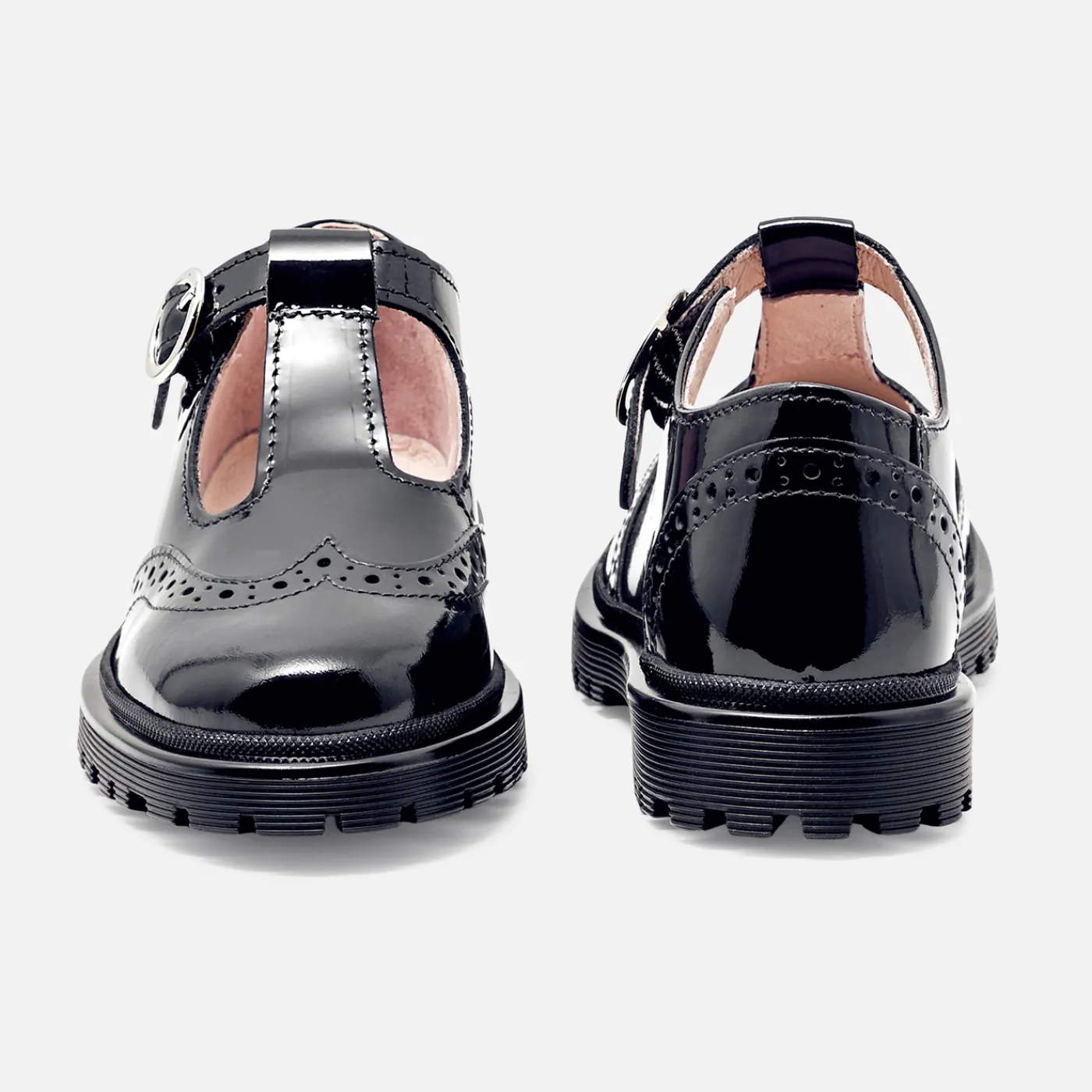 Loafers, Lace-Ups And Moccasins|Mary Janes, T-Straps And Ballet Flats-Jacadi Girl patent leather t-strap shoes Jacadi Navy