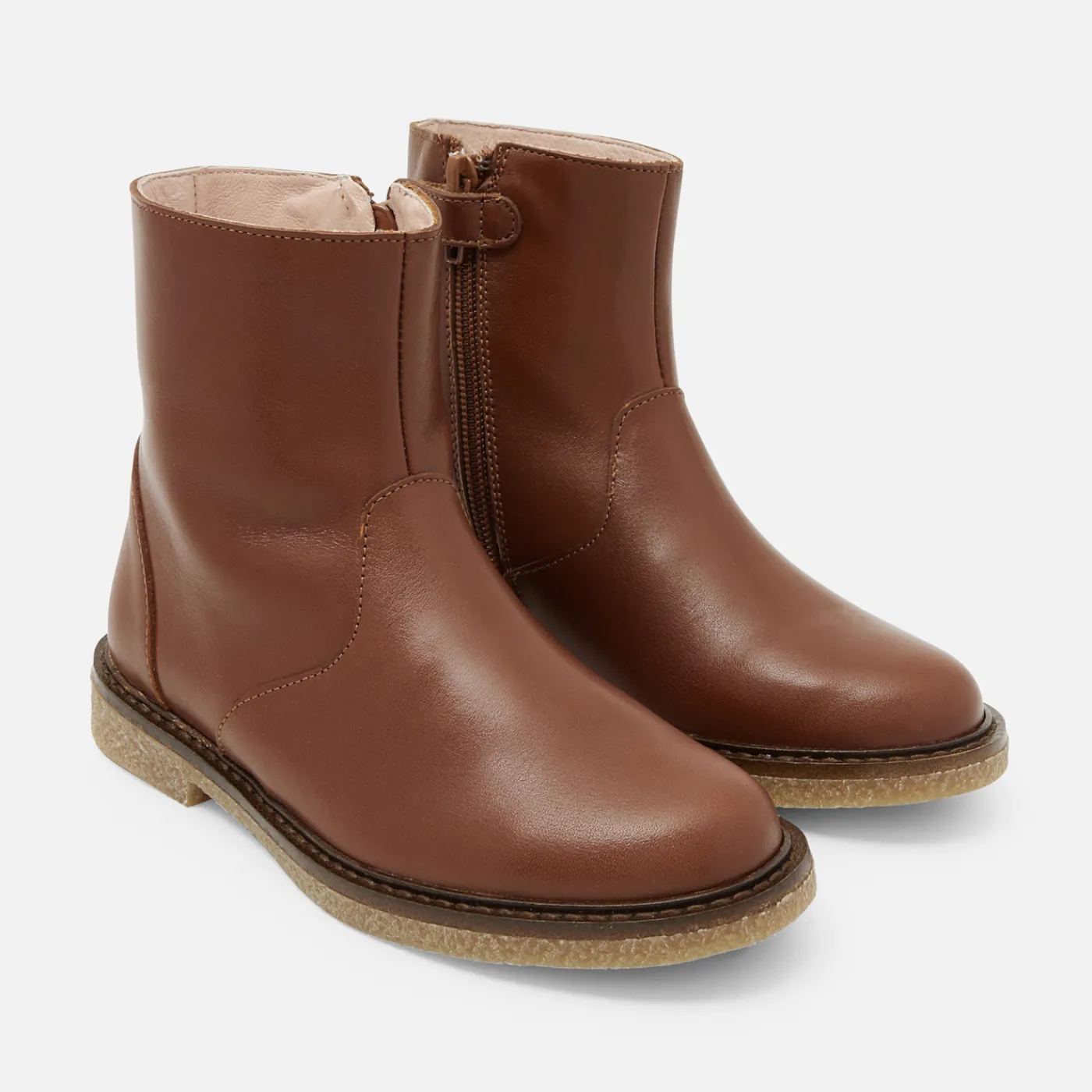Ankle & Lined Boots-Jacadi Girl ankle boots Nude