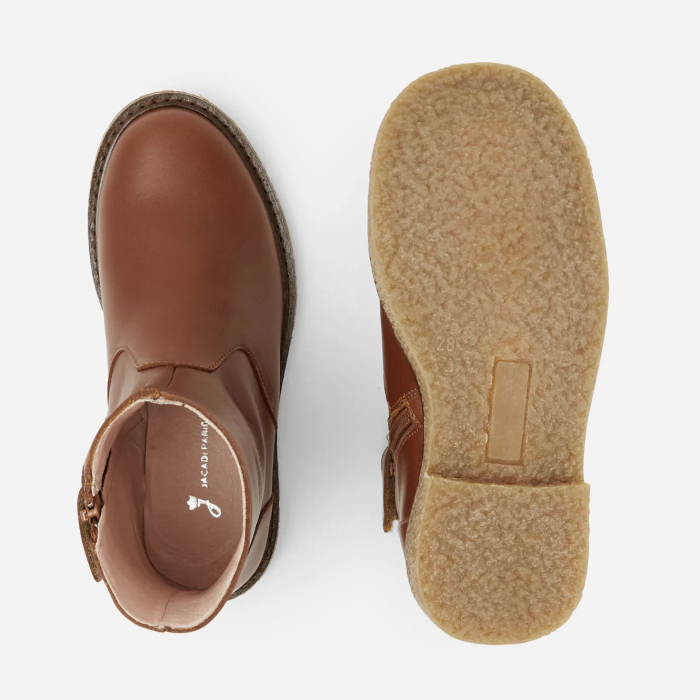 Ankle & Lined Boots-Jacadi Girl ankle boots Nude