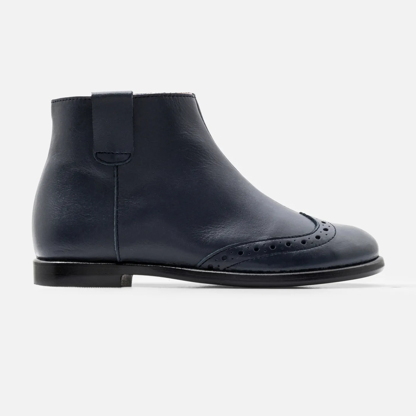 Ankle & Lined Boots-Jacadi Girl leather boots Jacadi Navy