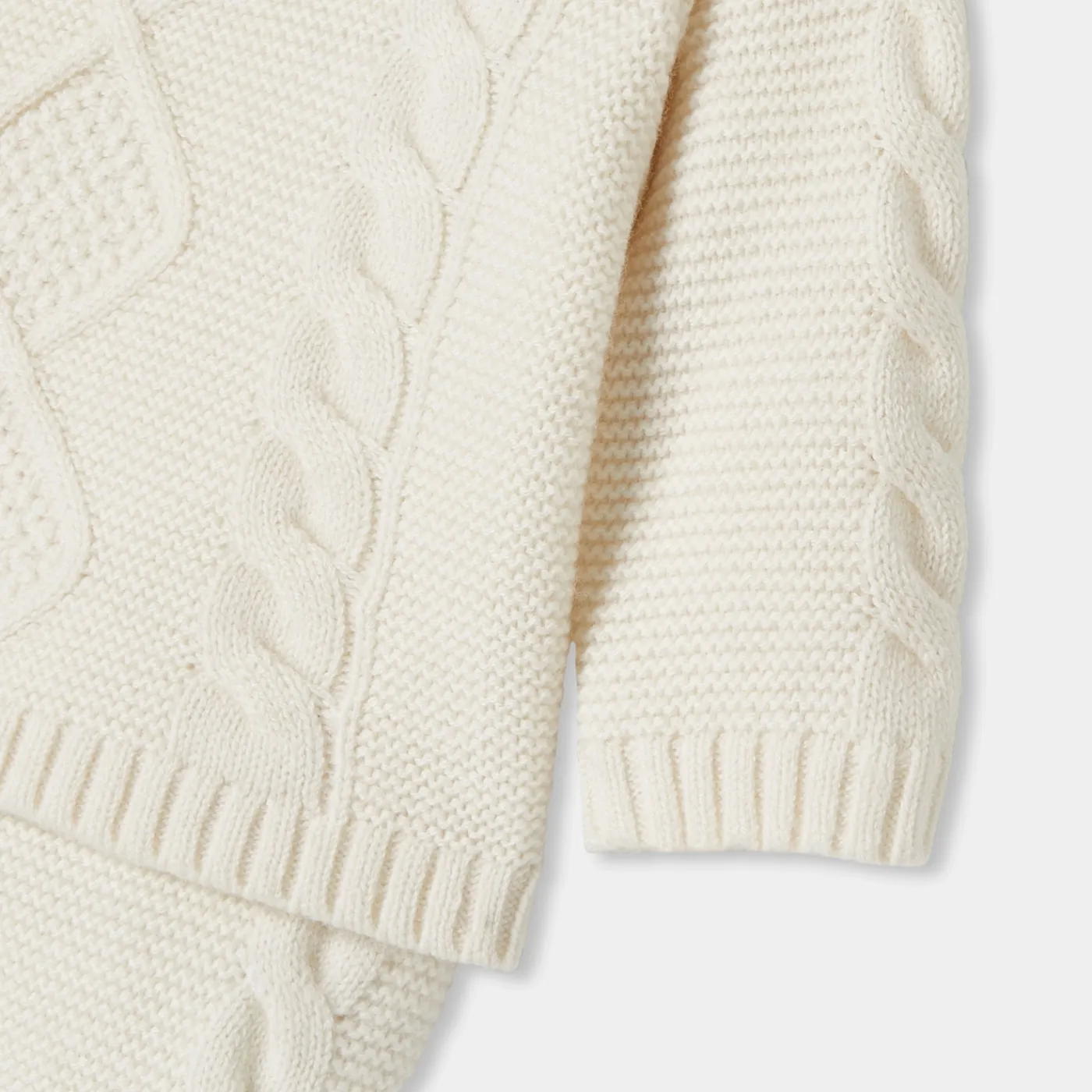Bloomers, Overalls And Sets-Jacadi Baby set in cable knit Jacadi soft white