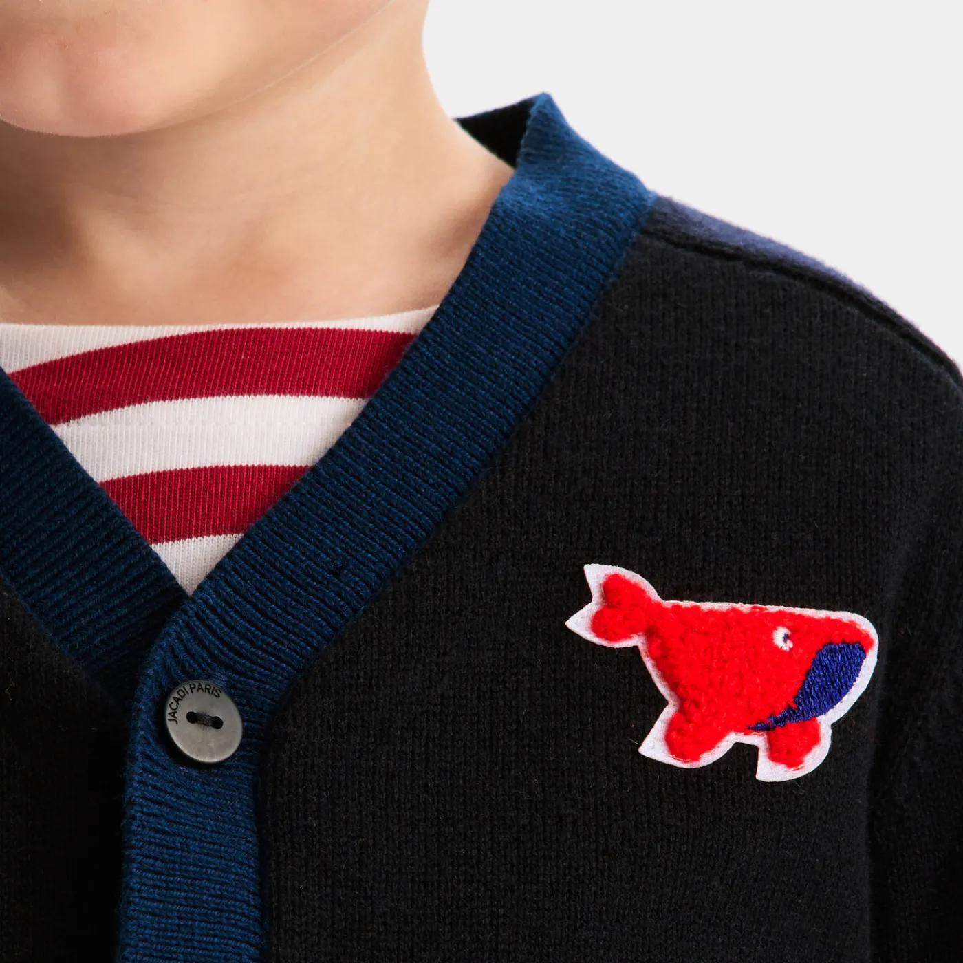 Sweaters, Sweatshirts And Cardigans-Jacadi Baby boy cardigan Navy/Red
