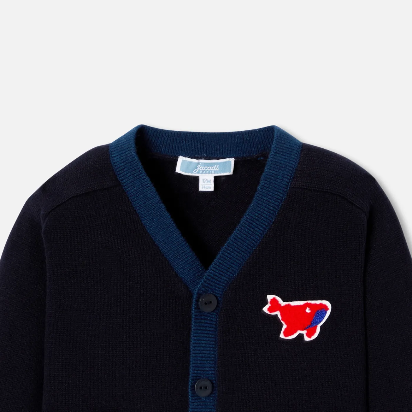 Sweaters, Sweatshirts And Cardigans-Jacadi Baby boy cardigan Navy/Red