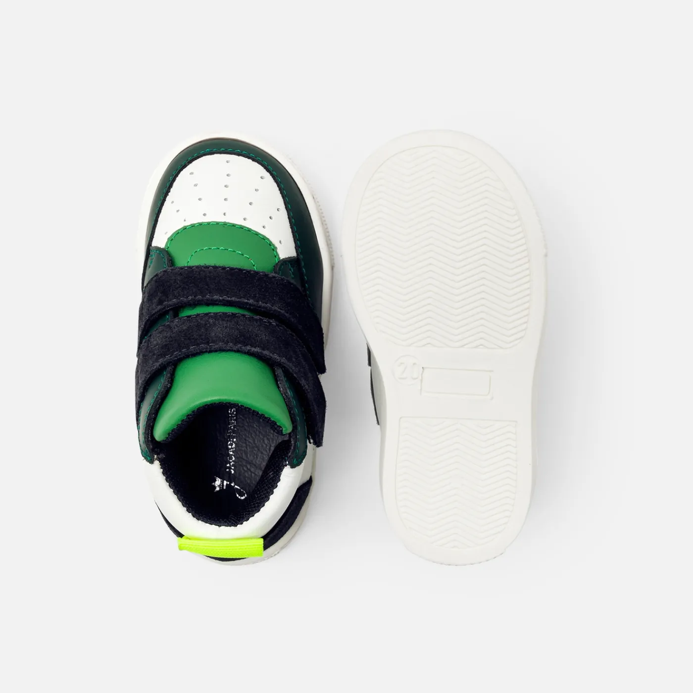 Sneakers-Jacadi Baby boy high-top sneakers White/Green