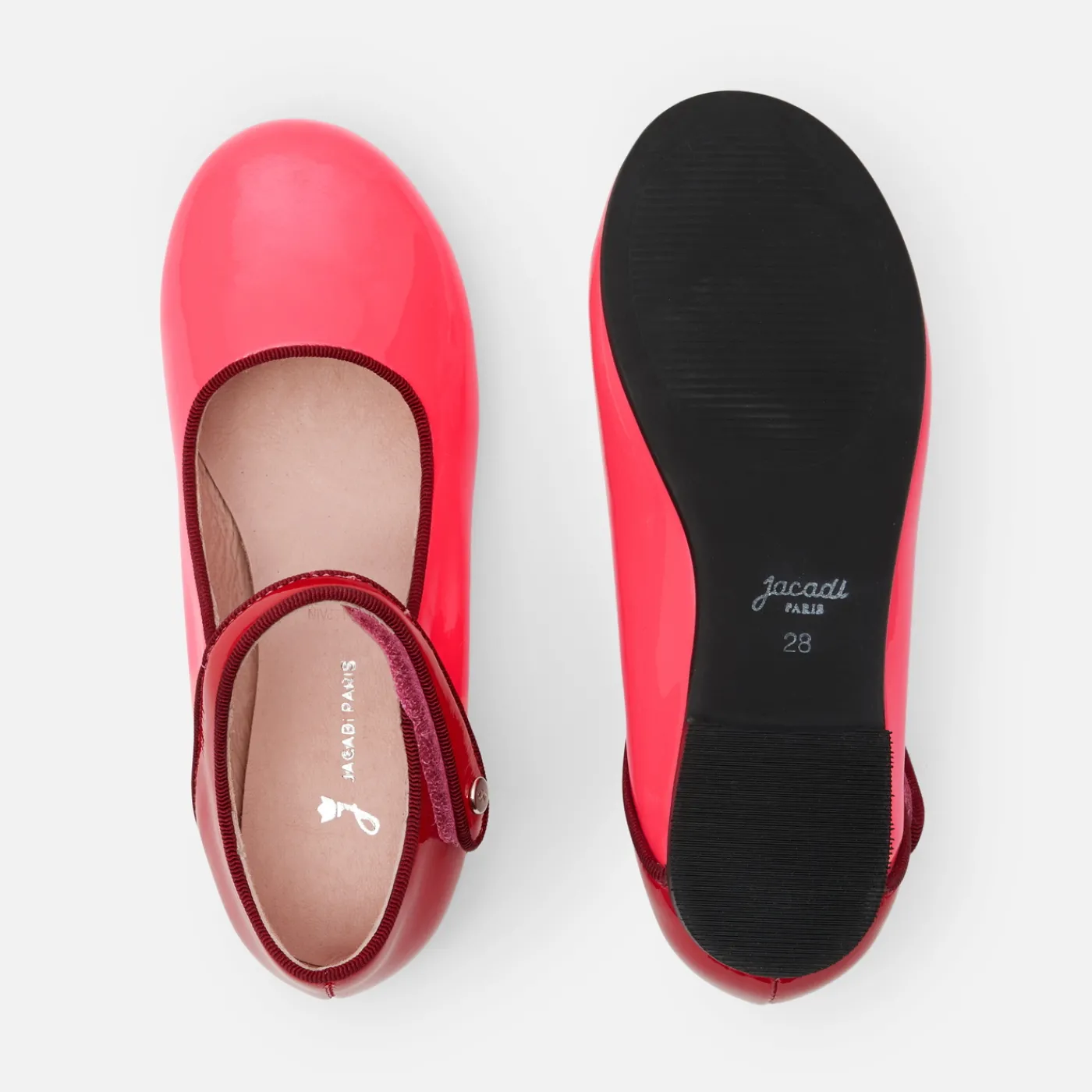 Mary Janes, T-Straps And Ballet Flats-Jacadi Baby girl Mary Janes in patent leather Pink